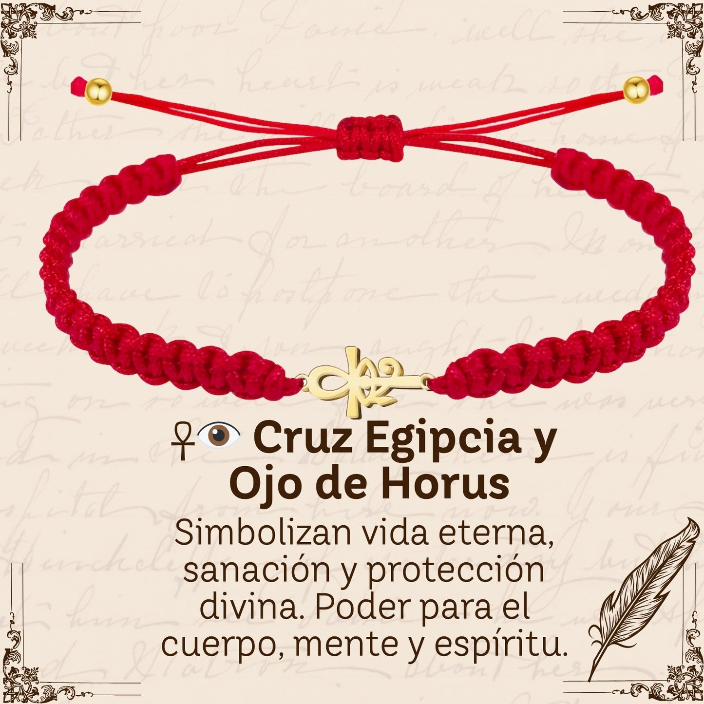 Pulsera Hilo Destino Roja Hecho a Mano 🧵 con Amuleto de Suerte y Protección 🍀 en Acero Inoxidable 💎