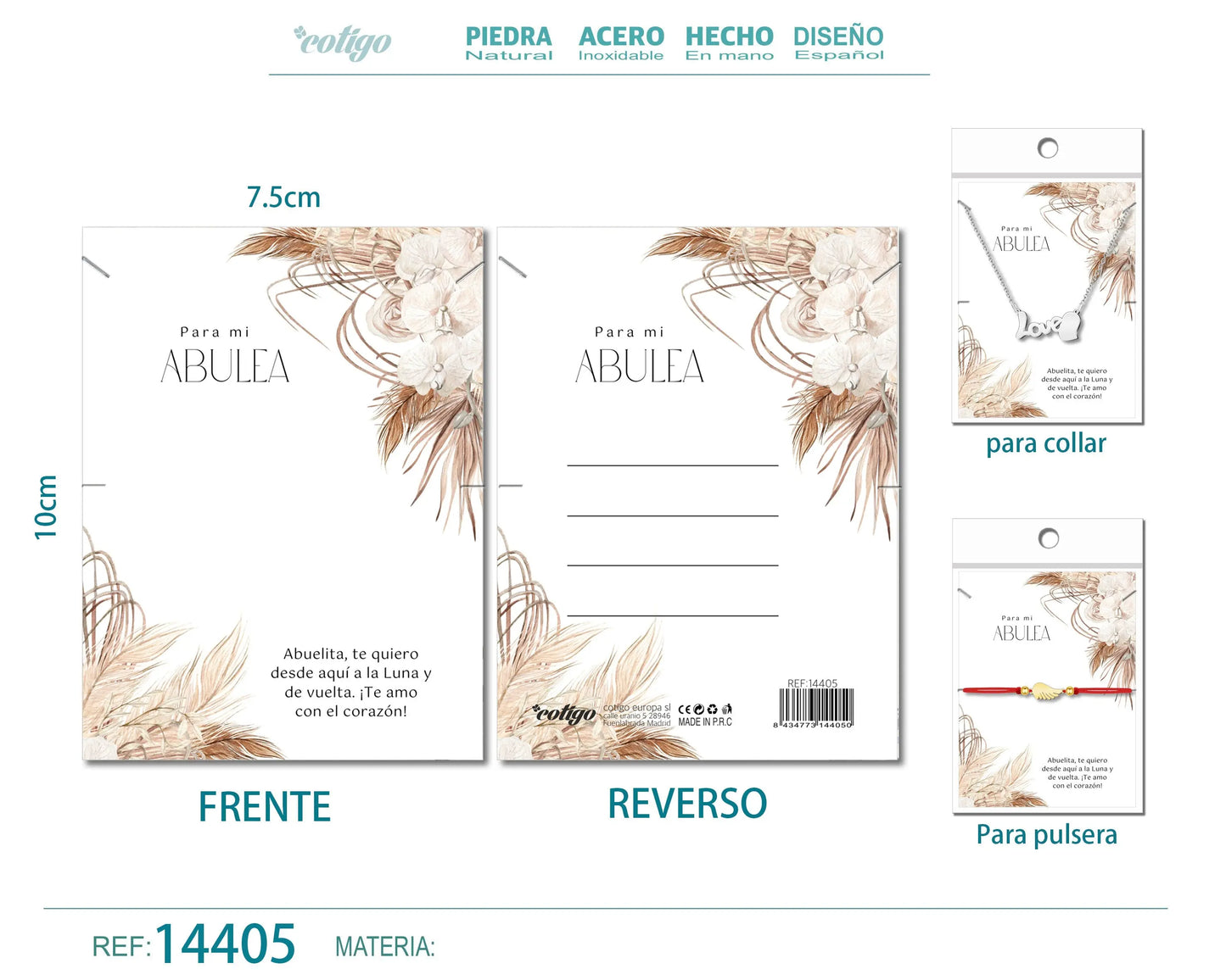 Tarjeta felicitación para Abuela - cotigo