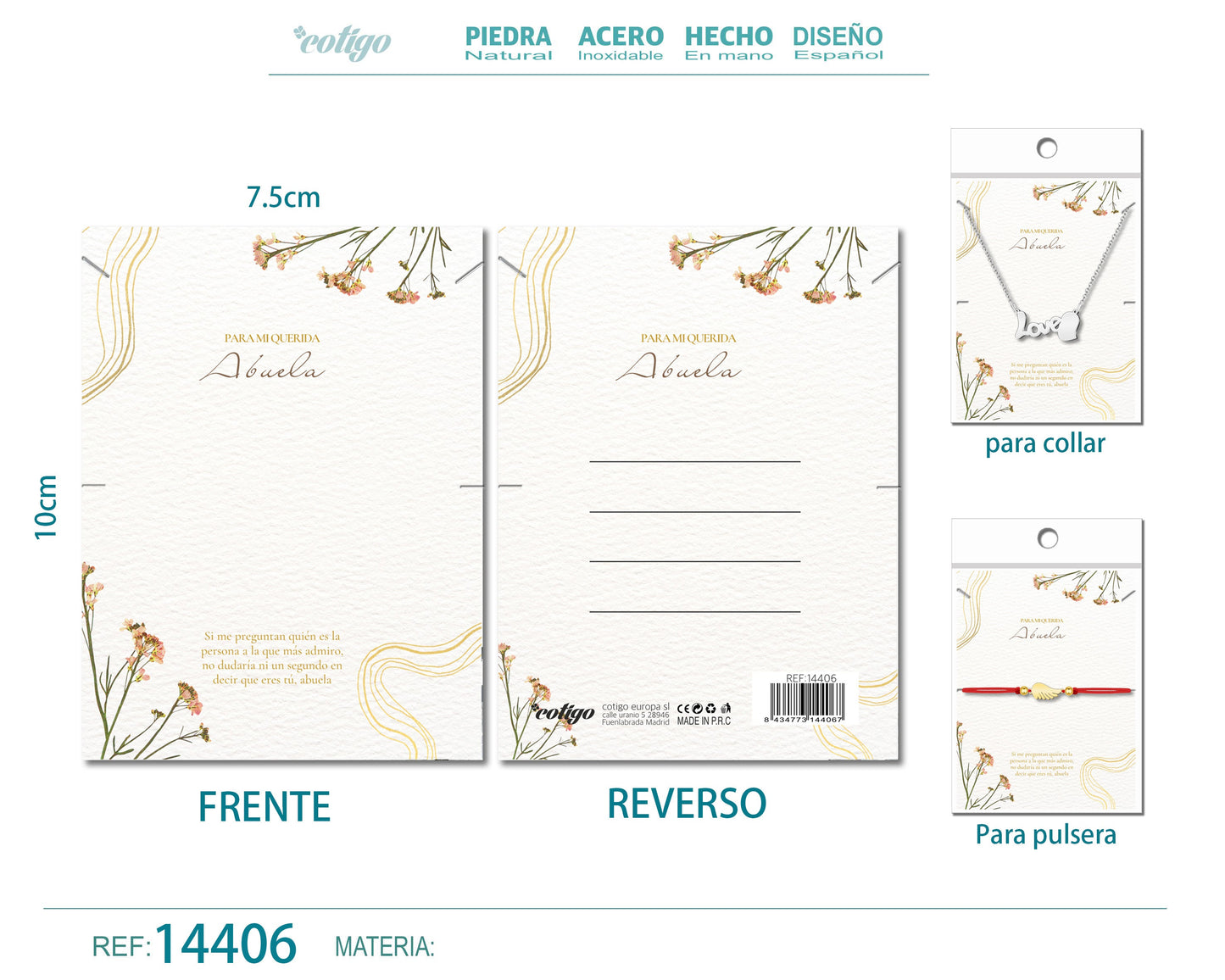 Tarjeta felicitación para Abuela