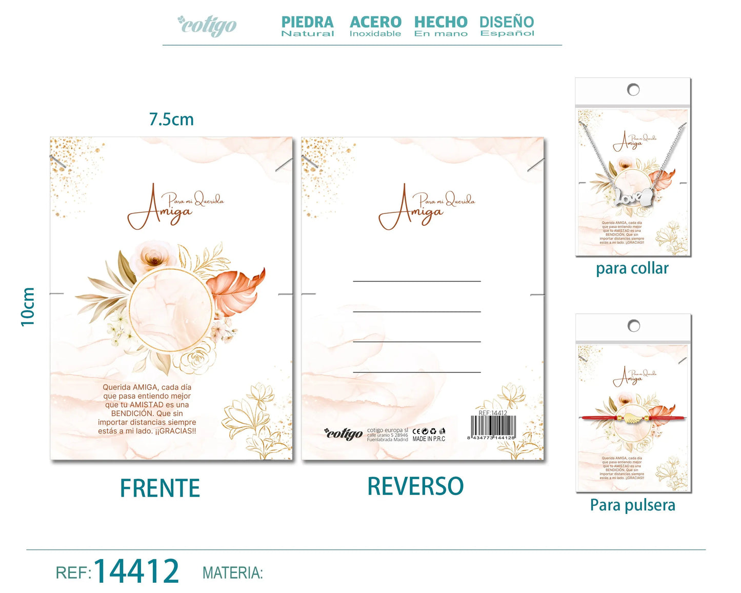 Tarjeta felicitación para Amiga - cotigo