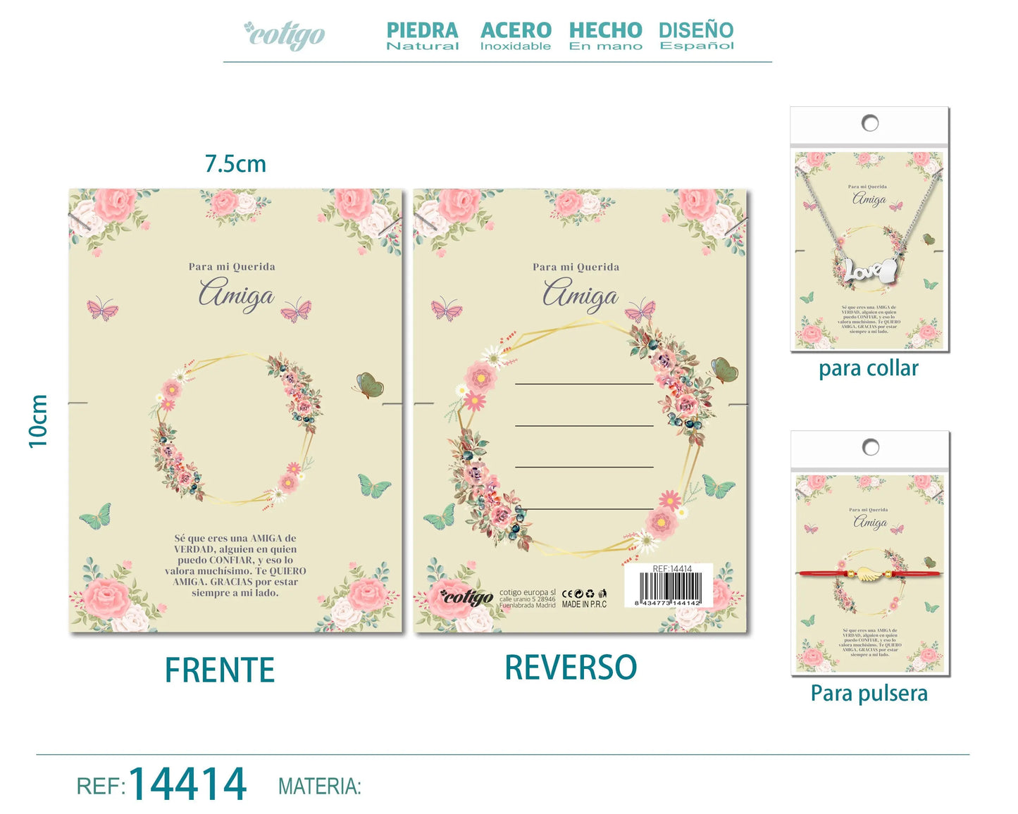 Tarjeta felicitación para Amiga - cotigo