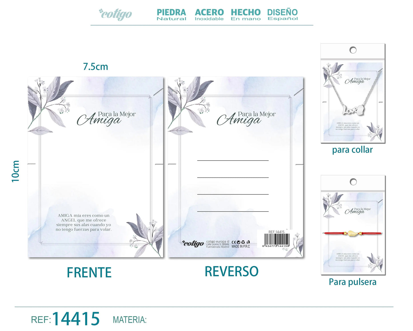 Tarjeta felicitación para Amiga - cotigo