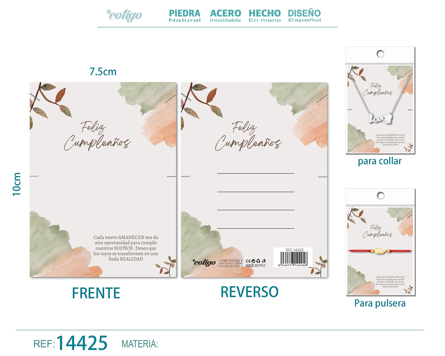 Tarjeta felicitación para Cumplea?o