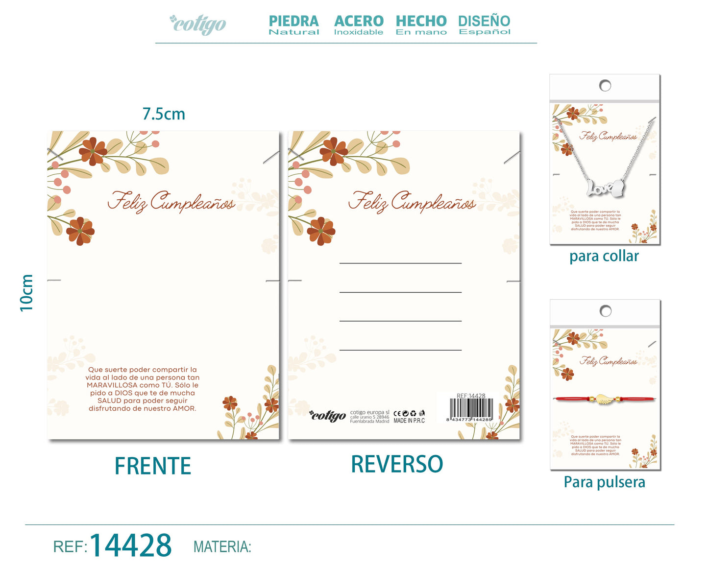 Tarjeta felicitación para Cumplea?o