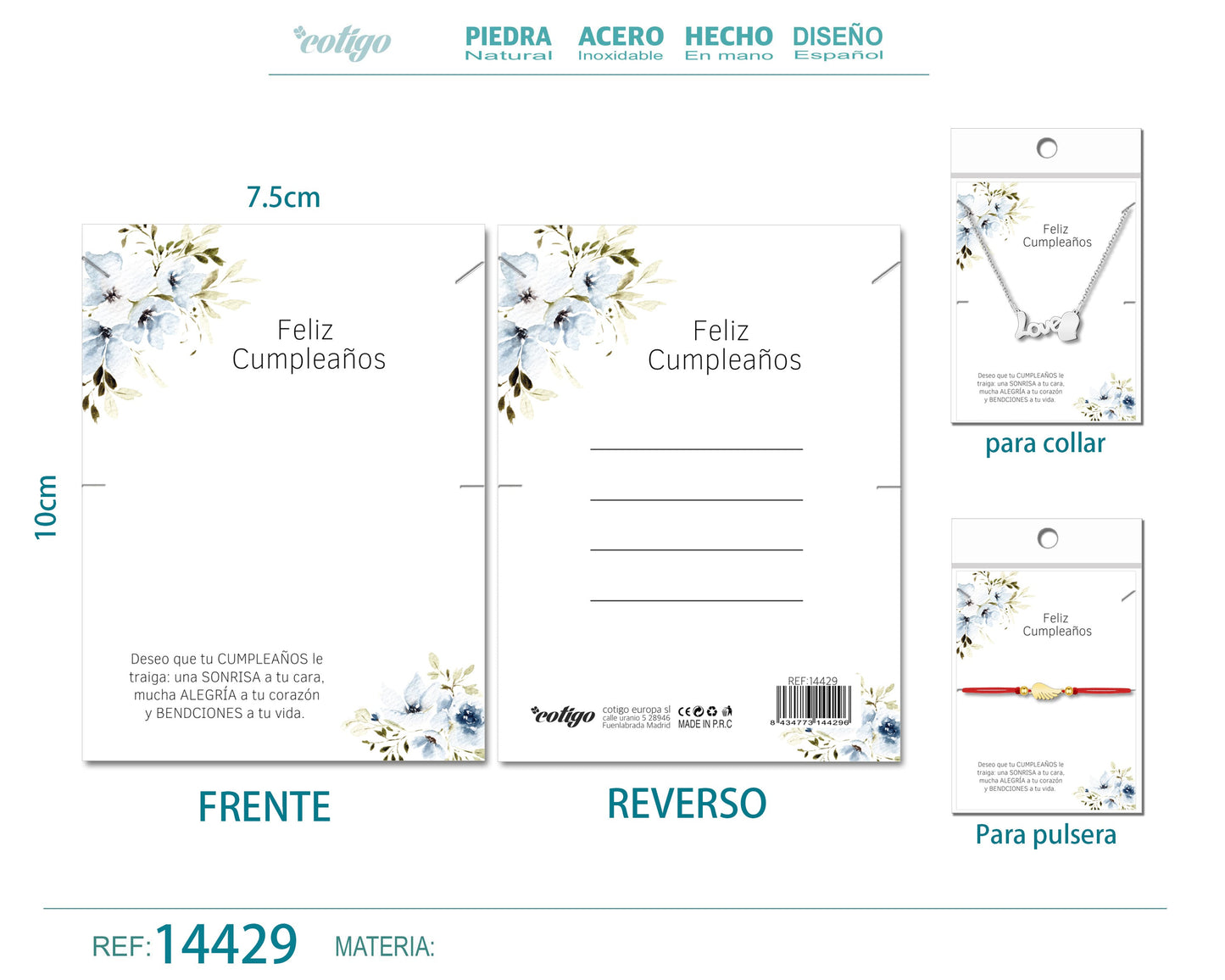 Tarjeta felicitación para Cumplea?o