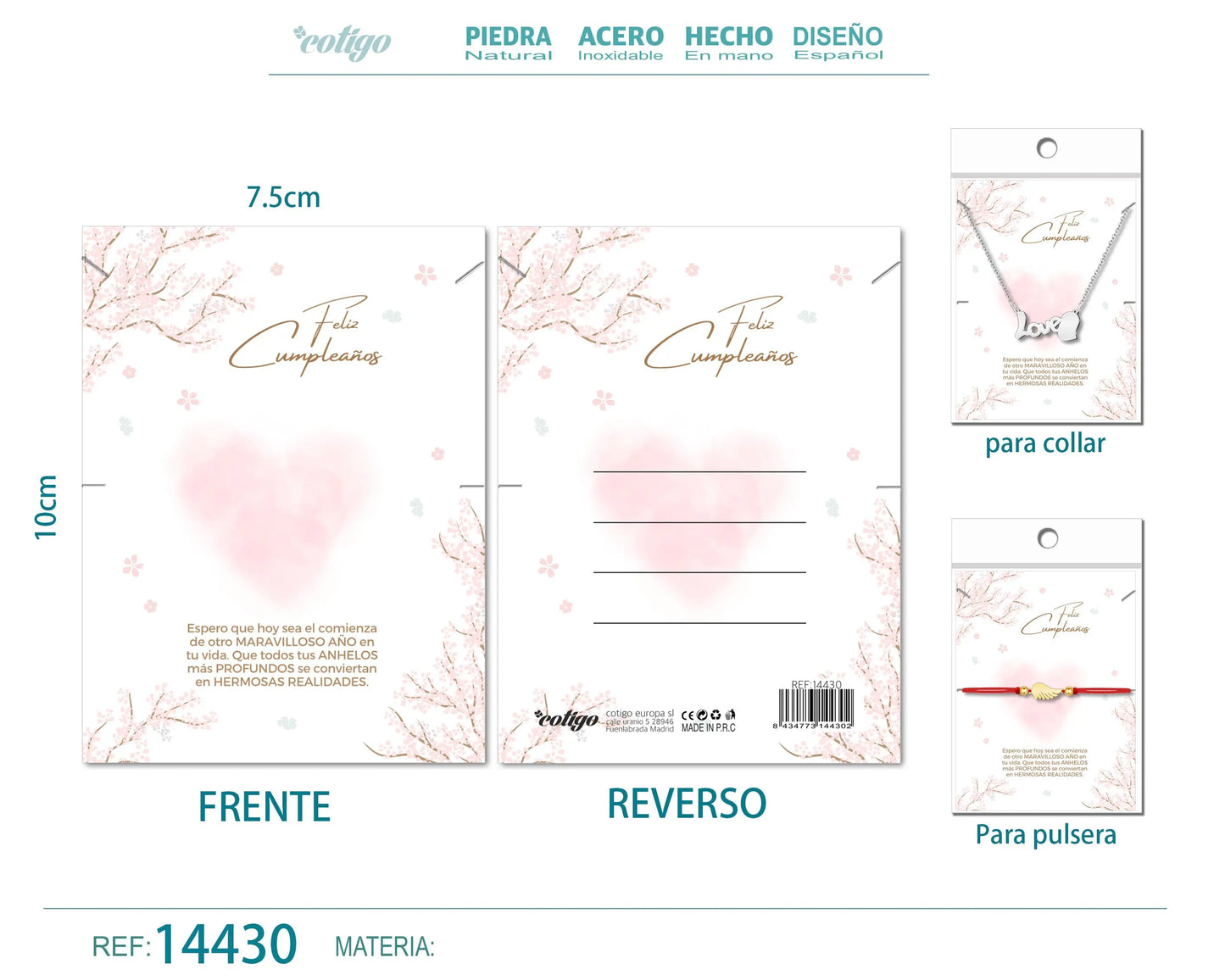 Tarjeta felicitación para Cumplea?o - cotigo