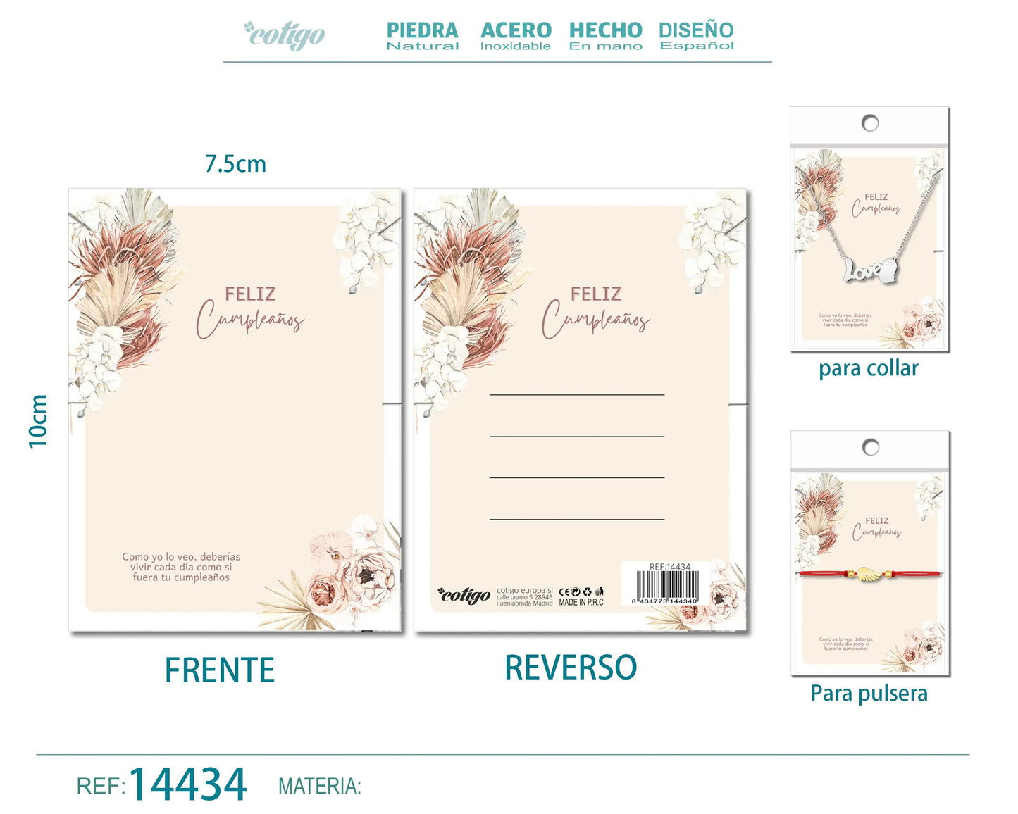 Tarjeta felicitación para Cumplea?o - cotigo