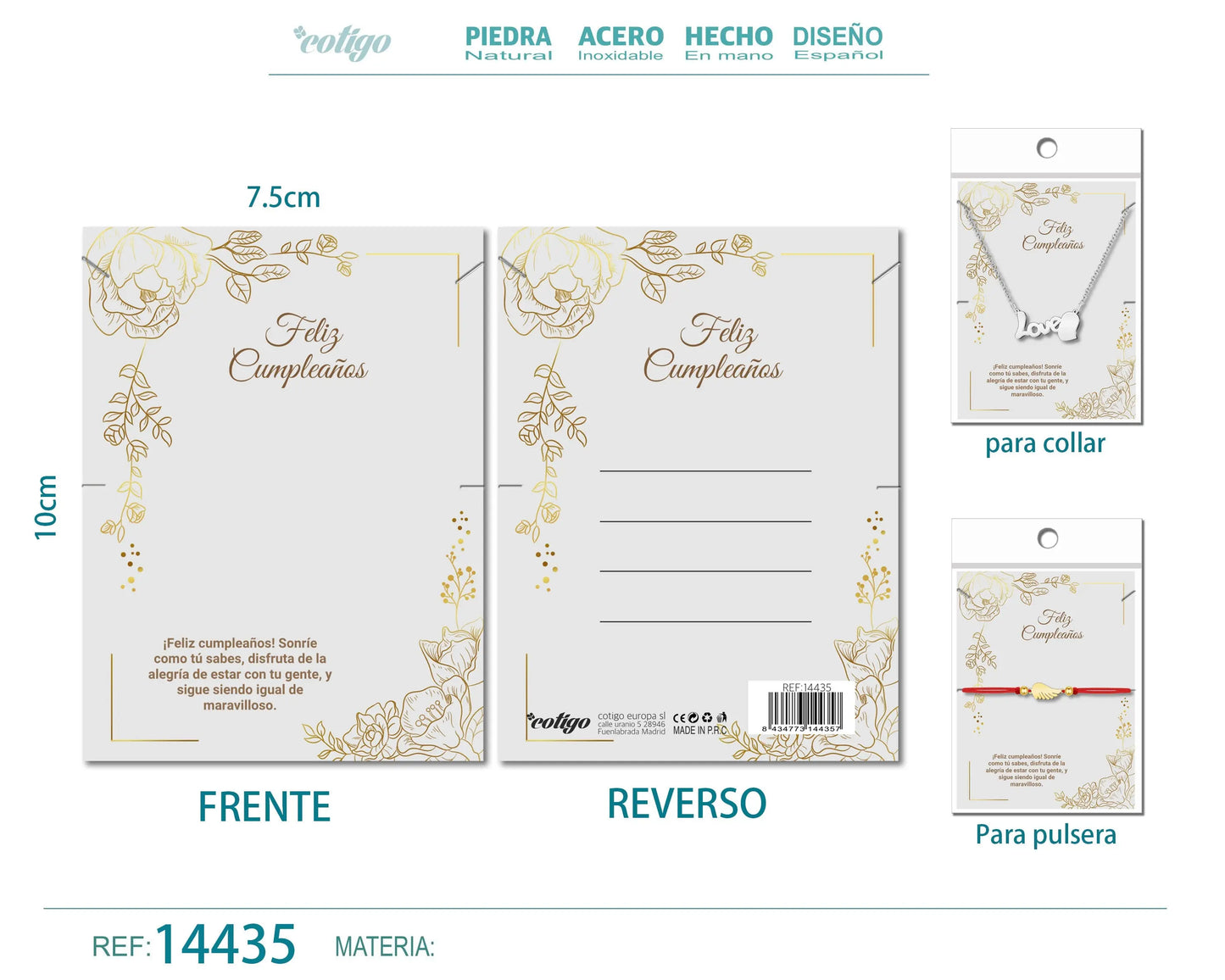 Tarjeta felicitación para Cumplea?o - cotigo