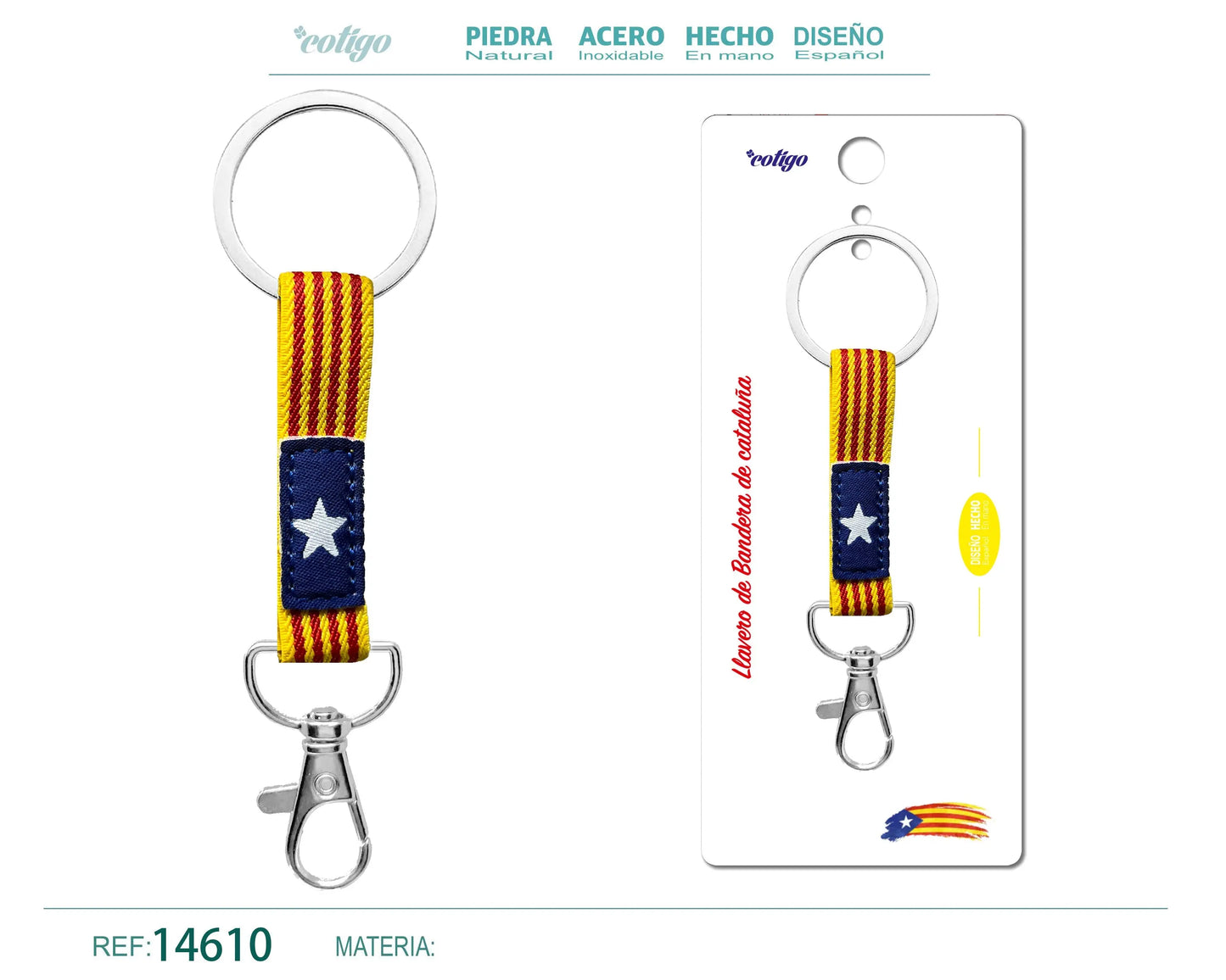 Llavero Bandera Cataluña - cotigo