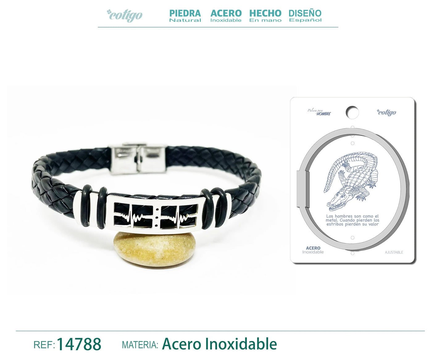 Pulsera Acero con Goma - cotigo
