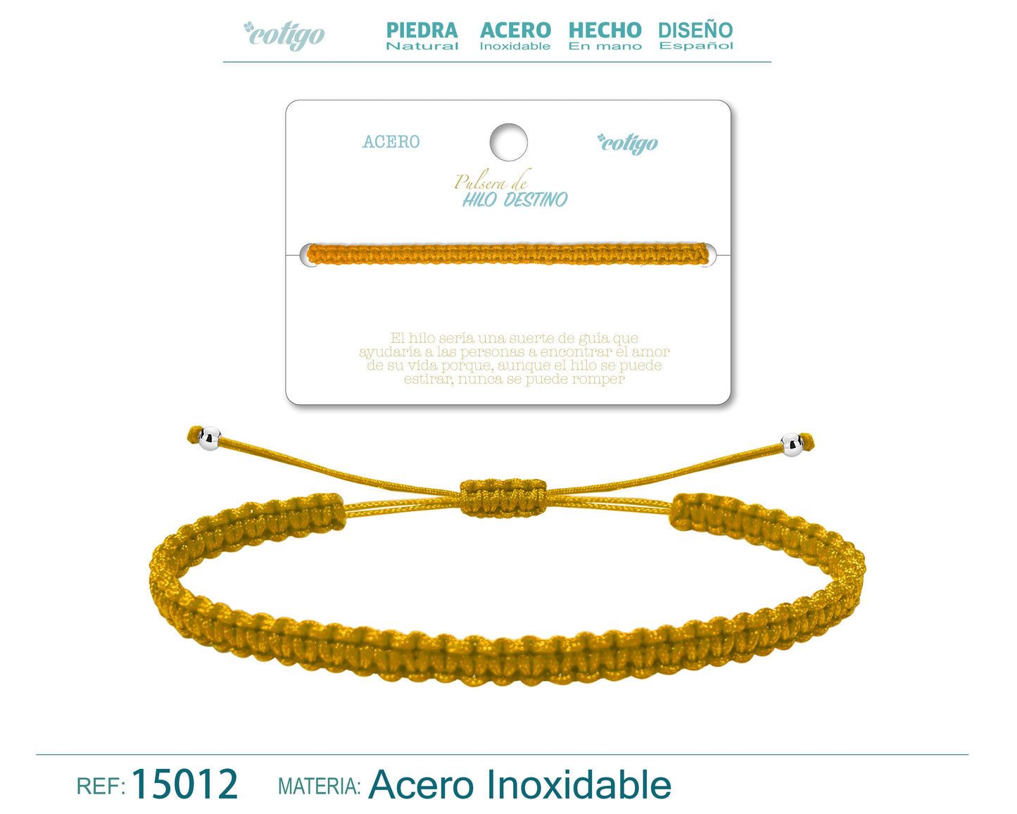 Pulseira fio do destino dourado