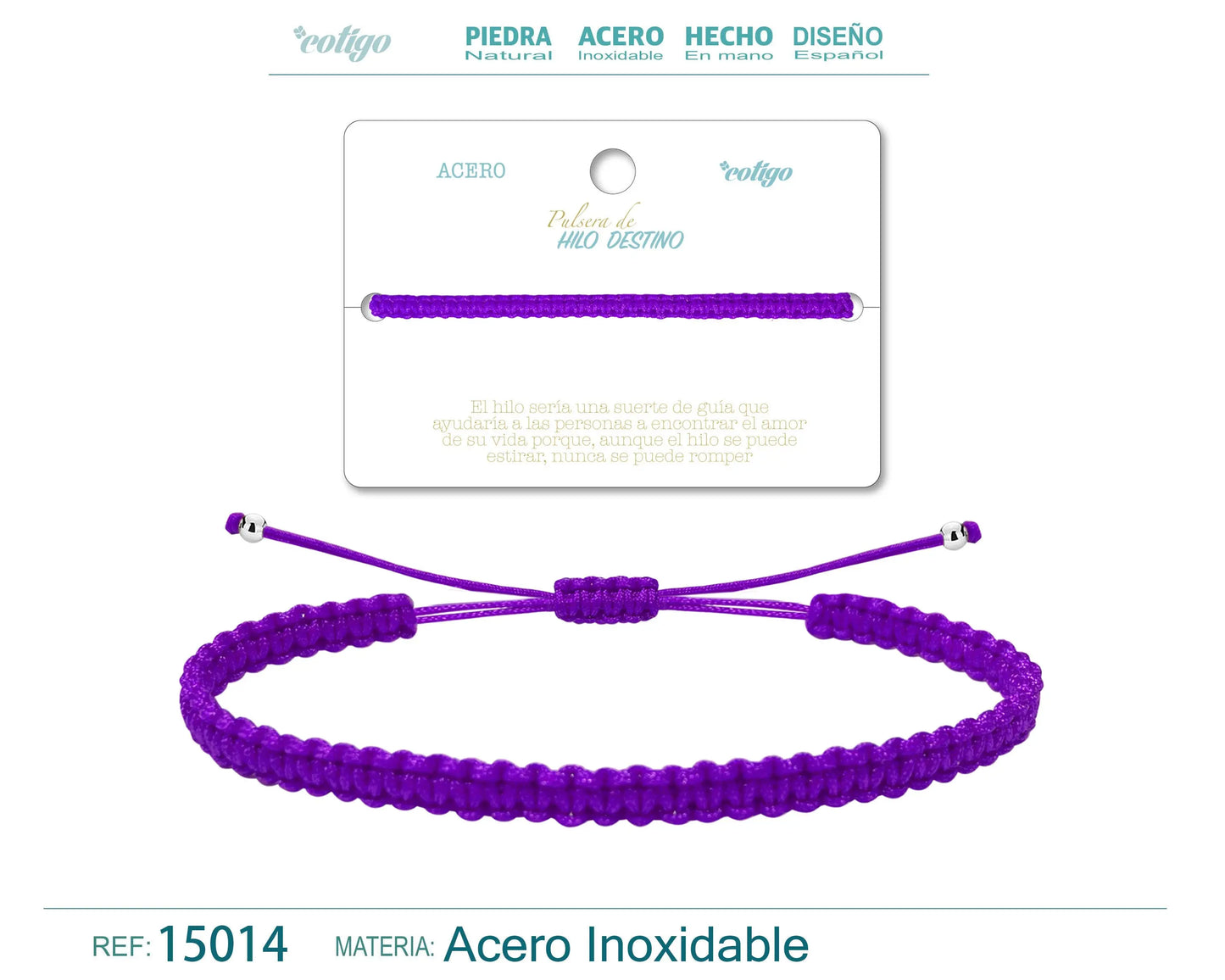 Pulsera Hilo destino color Morada - cotigo