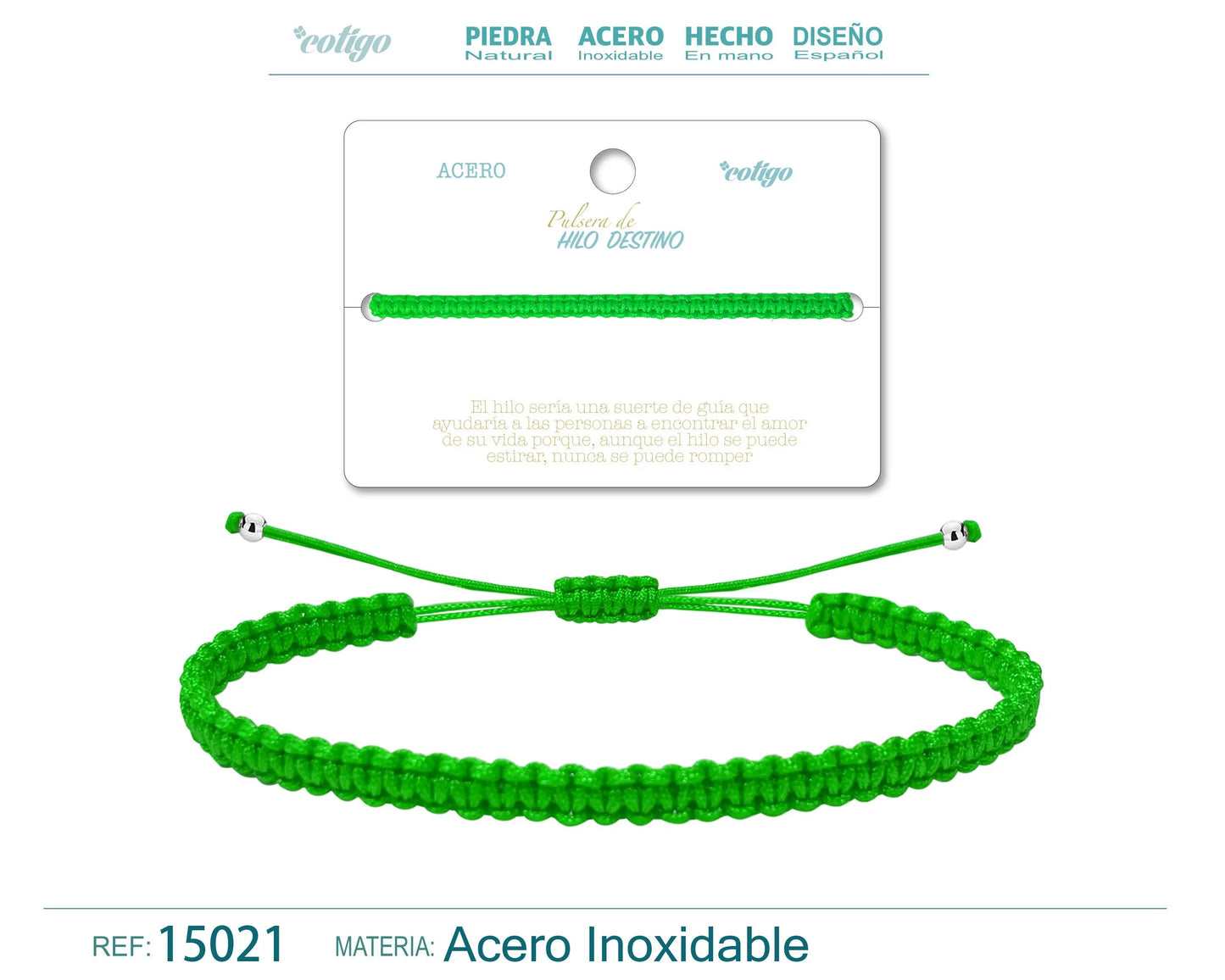 Pulsera Hilo destino color Verde - cotigo