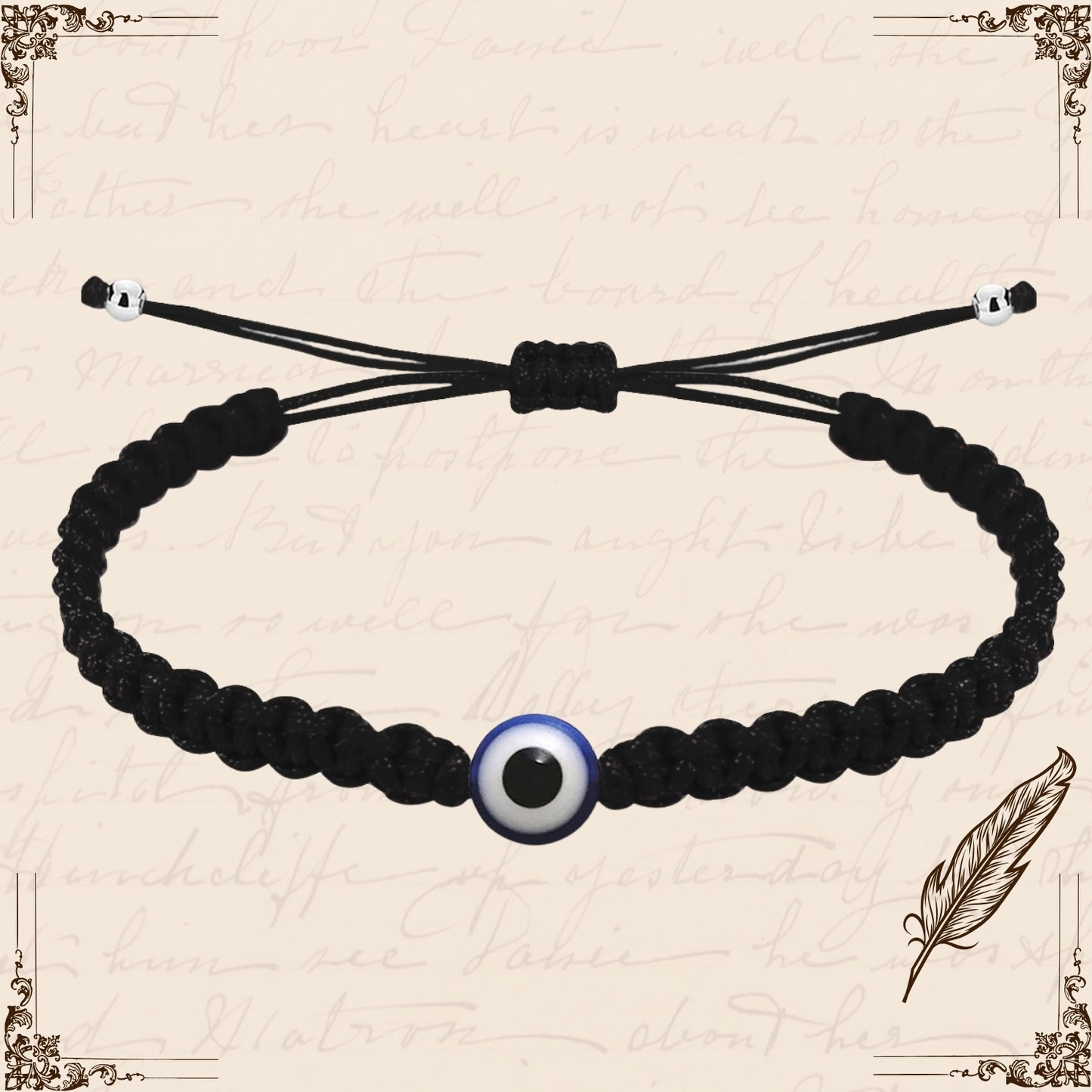 Pulsera Hilo Destino Negro-Ojo Turco
