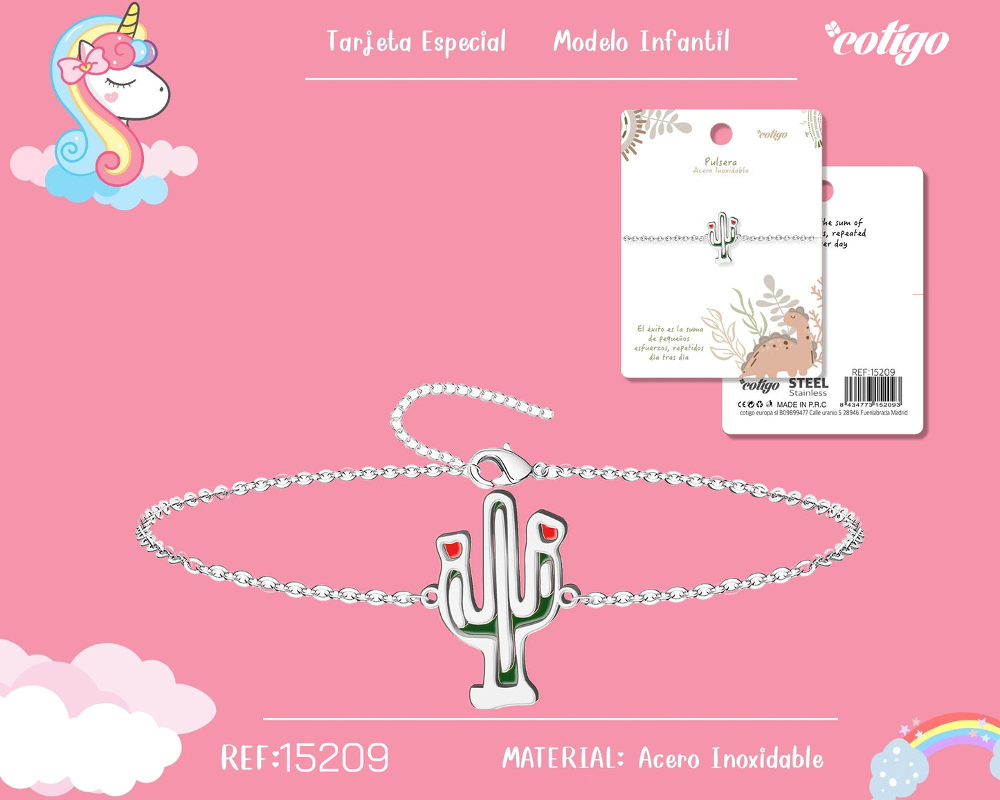 Pulsera de Niña Acero color Plateado