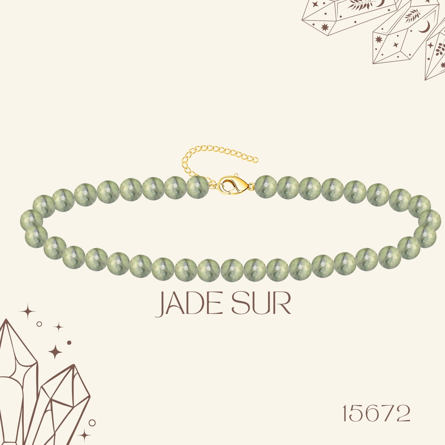 🌿 Pulsera de Piedra Natural 4mm ✨ con Accesorio en Acero Inoxidable 💎 ¡Incluye Pulsera 7 Nudos de Regalo! 🎁