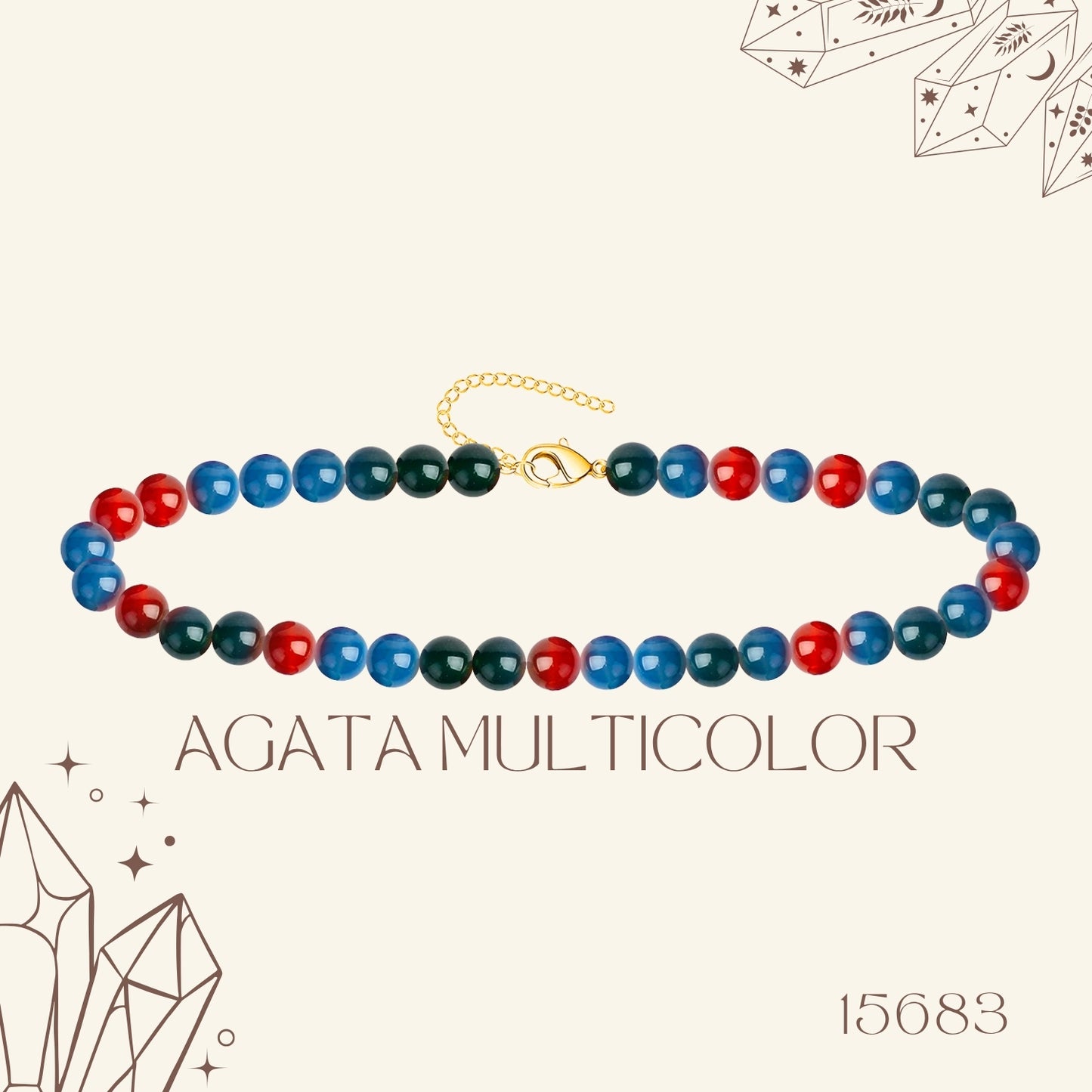 🌿 Pulsera de Piedra Natural 4mm ✨ con Accesorio en Acero Inoxidable 💎 ¡Incluye Pulsera 7 Nudos de Regalo! 🎁