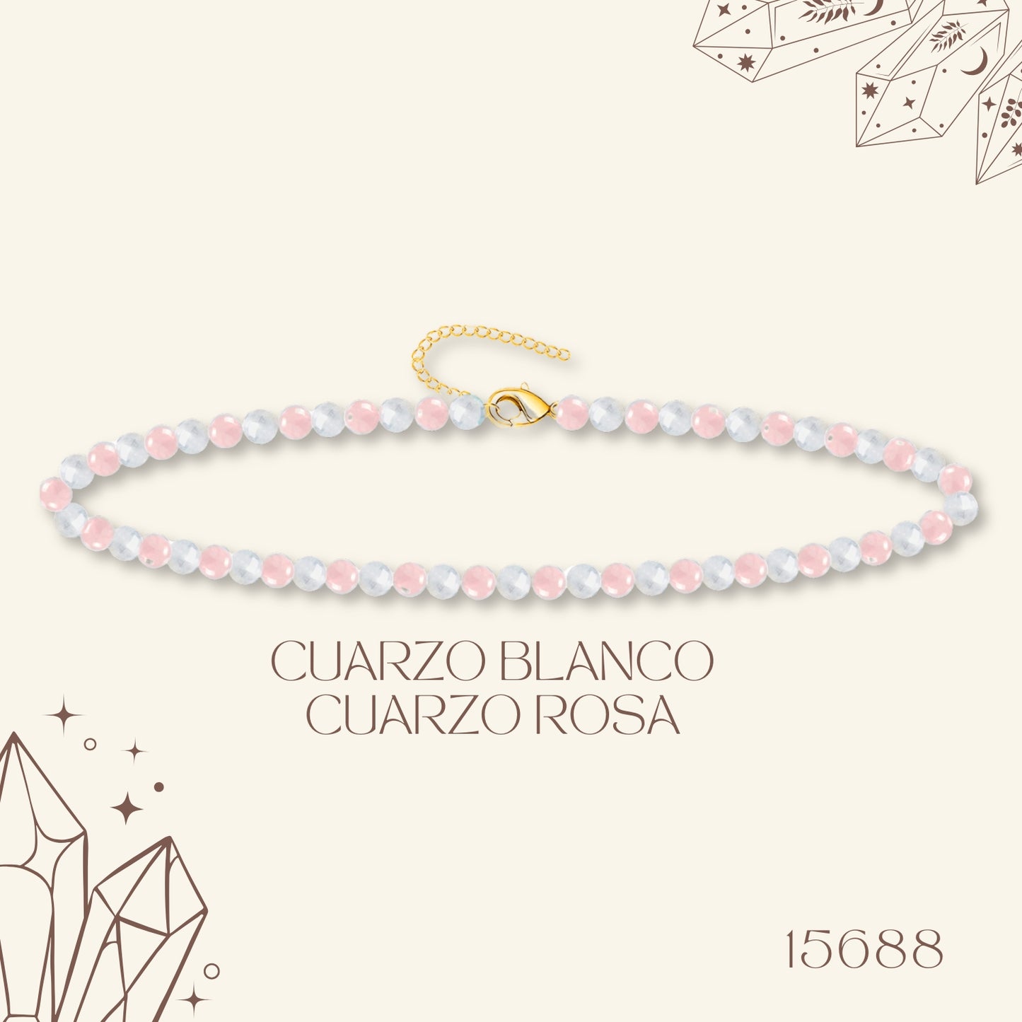 🌿 Pulsera de Piedra Natural 4mm Multicolores ✨ con Accesorio en Acero Inoxidable 💎 ¡Incluye Pulsera 7 Nudos de Regalo! 🎁