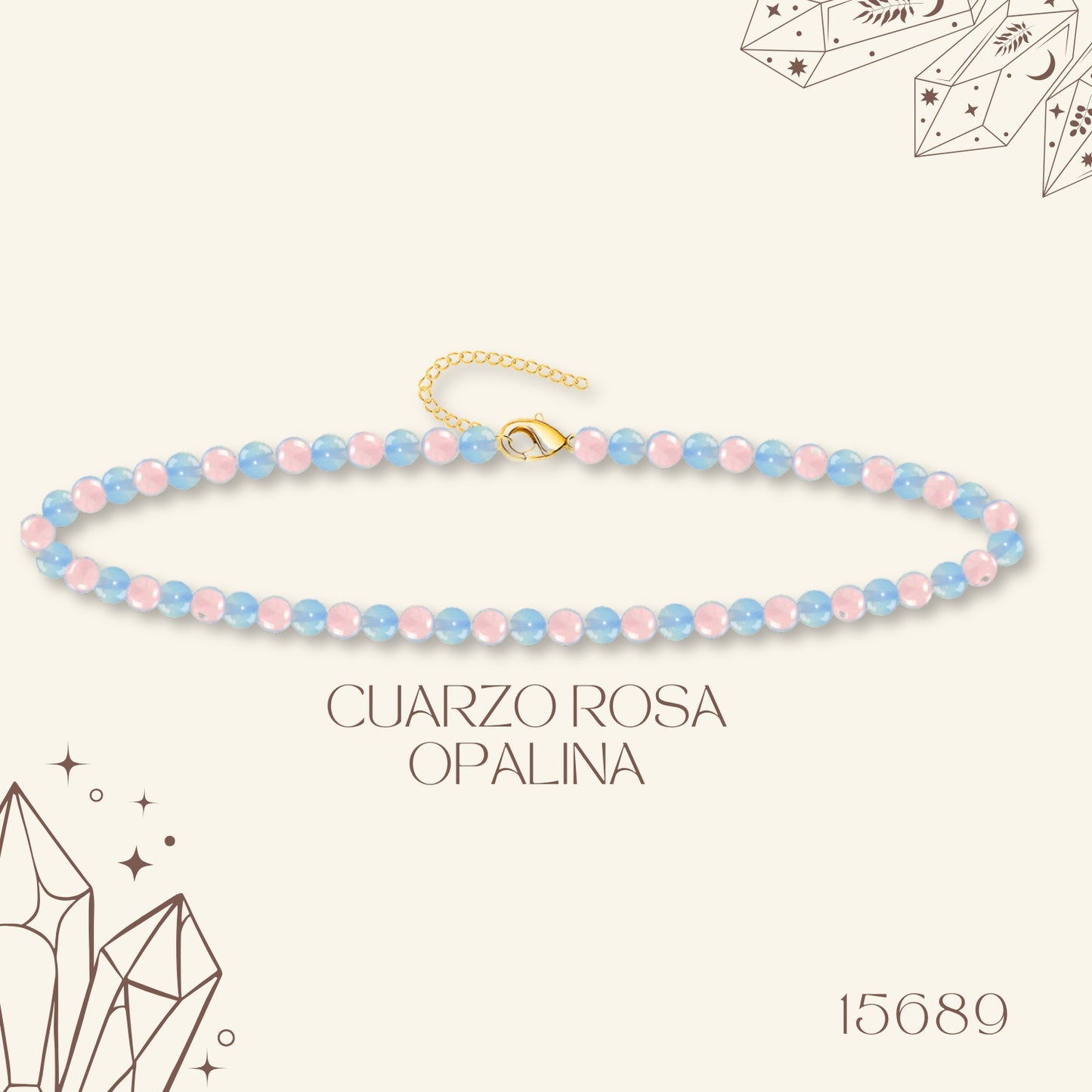 🌿 Pulsera de Piedra Natural 4mm Multicolores ✨ con Accesorio en Acero Inoxidable 💎 ¡Incluye Pulsera 7 Nudos de Regalo! 🎁