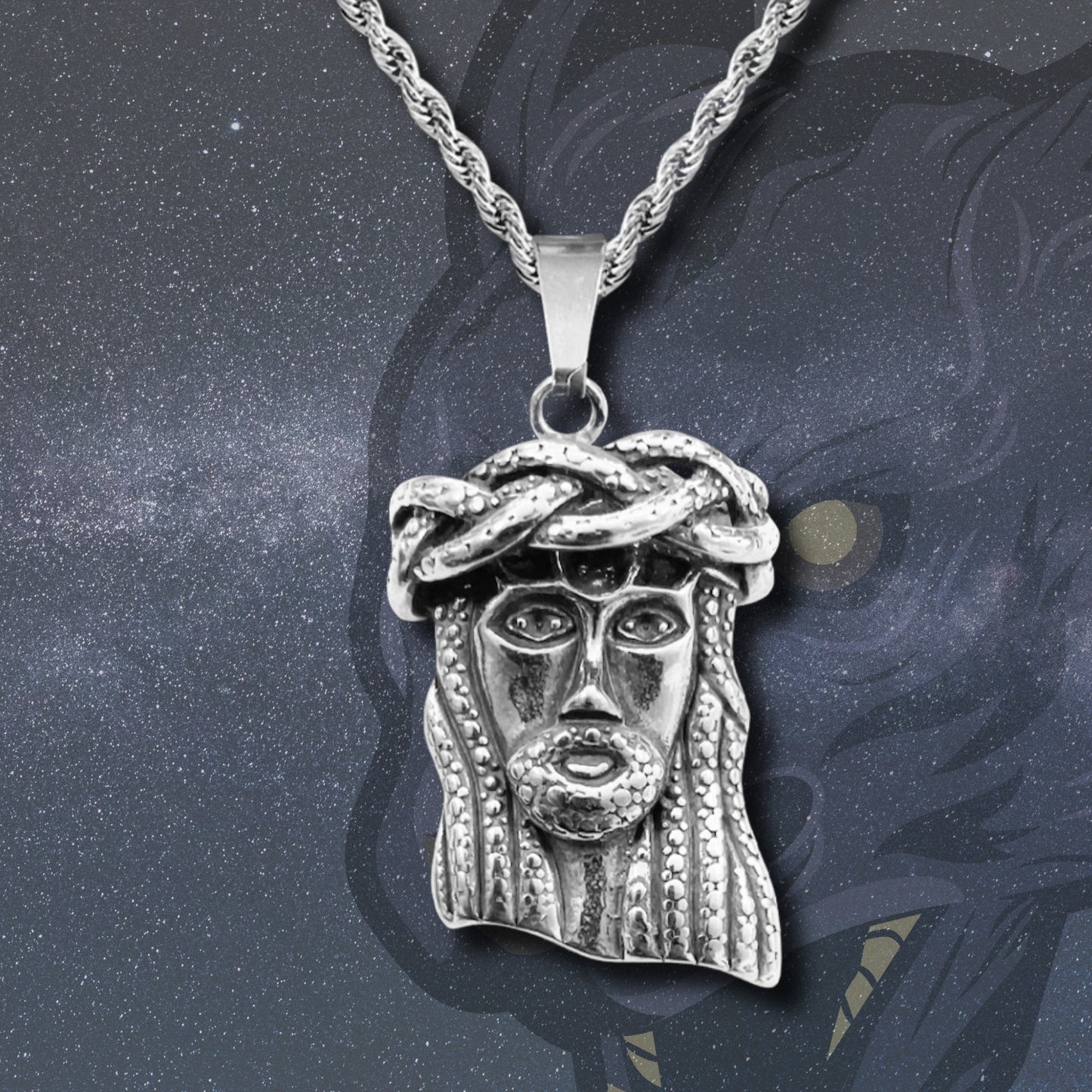 💥 Collar para Hombre en Acero Inoxidable Color Plateado 💎 Estilo Urbano Hip Hop 🔗 Cadena de 60 cm para Look Moderno y Atrevido