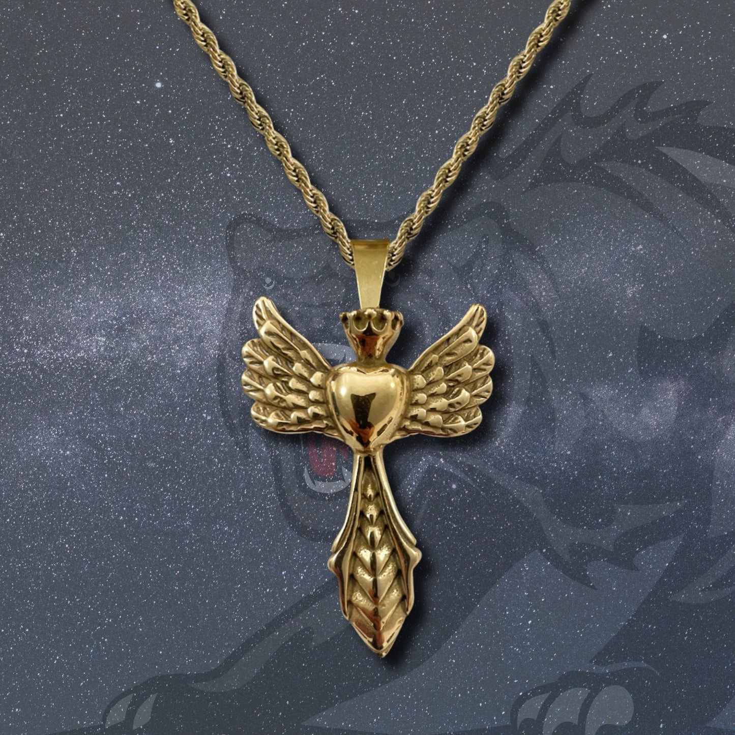 ๐ฅ Collar para Hombre en Acero Inoxidable Color Dorado ๐ Estilo Urbano Hip Hop ๐ Cadena de 60 cm para Look Moderno y Atrevido