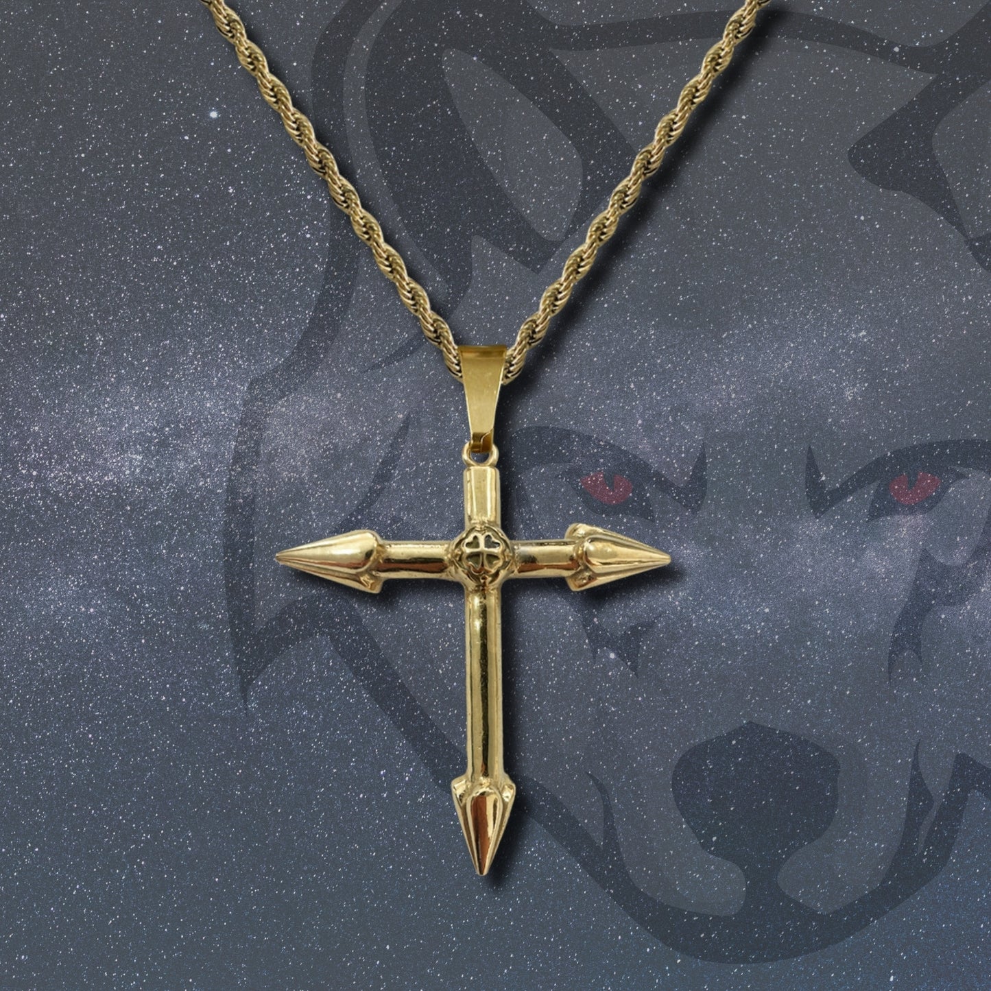 ๐ฅ Collar para Hombre en Acero Inoxidable Color Dorado ๐ Estilo Urbano Hip Hop ๐ Cadena de 60 cm para Look Moderno y Atrevido