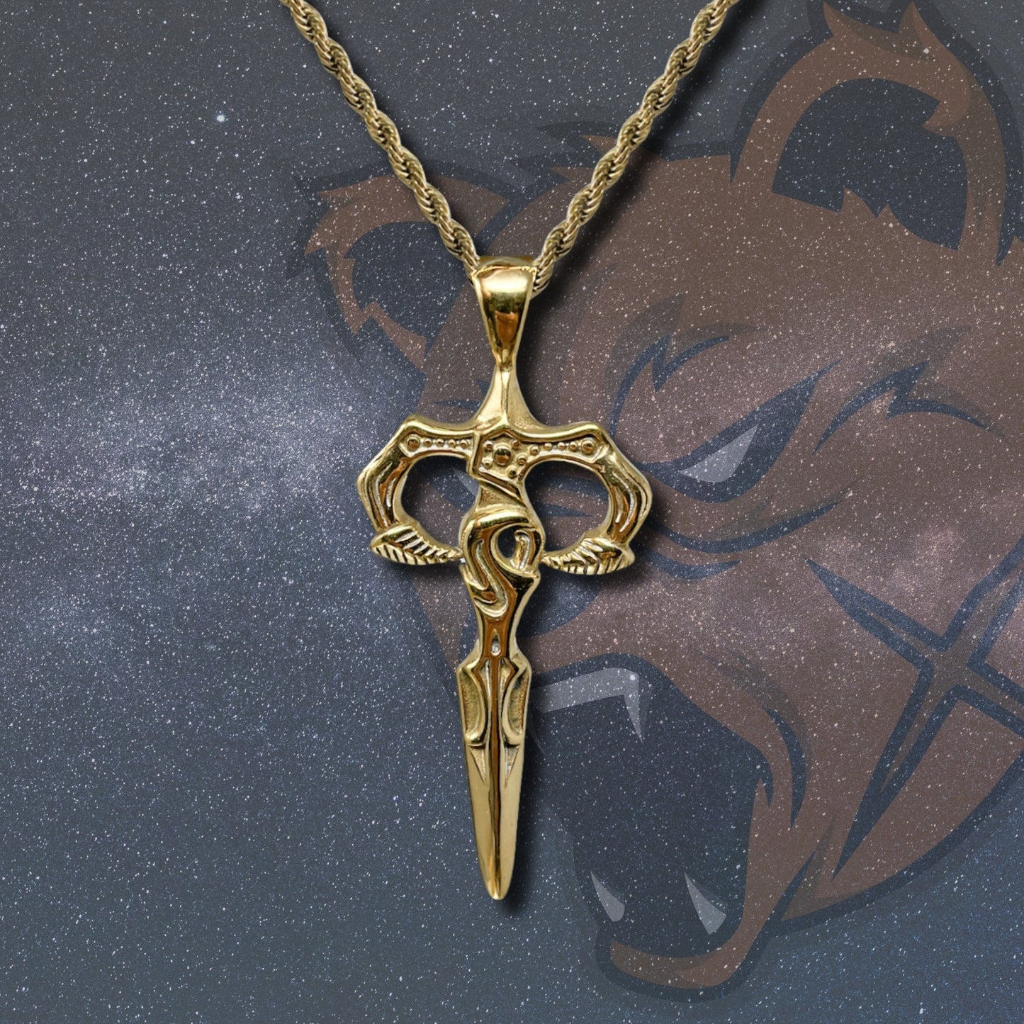 ๐ฅ Collar para Hombre en Acero Inoxidable Color Dorado ๐ Estilo Urbano Hip Hop ๐ Cadena de 60 cm para Look Moderno y Atrevido
