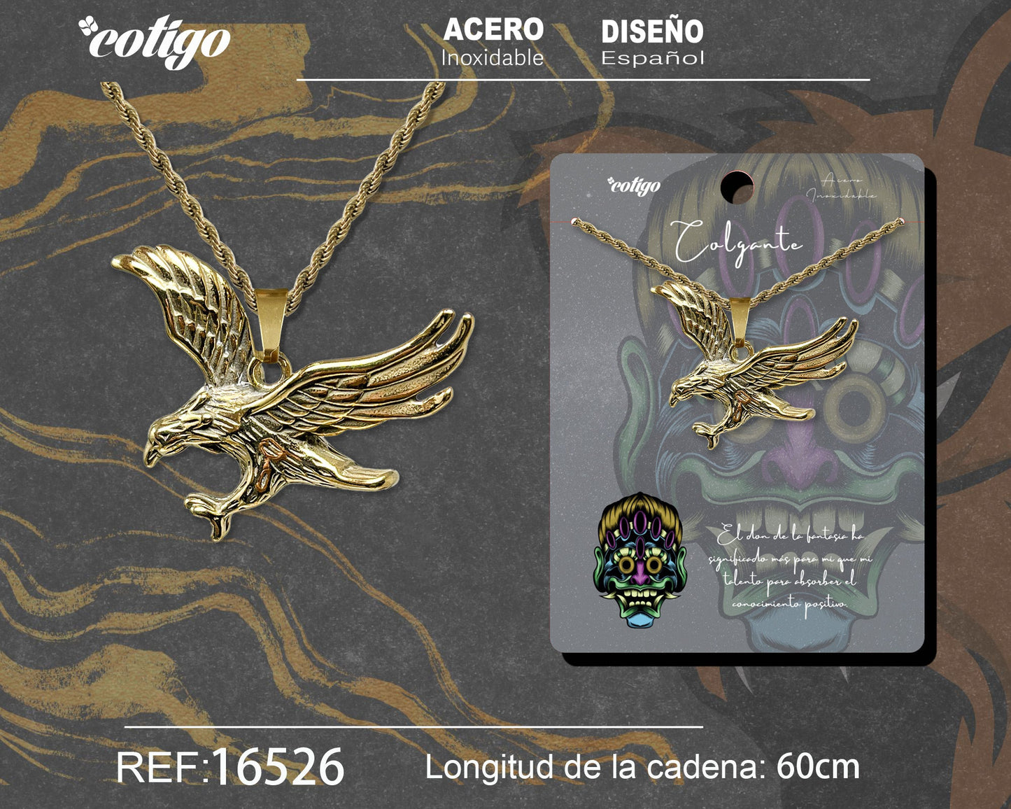 Colgante Hombre Acero color Dorado