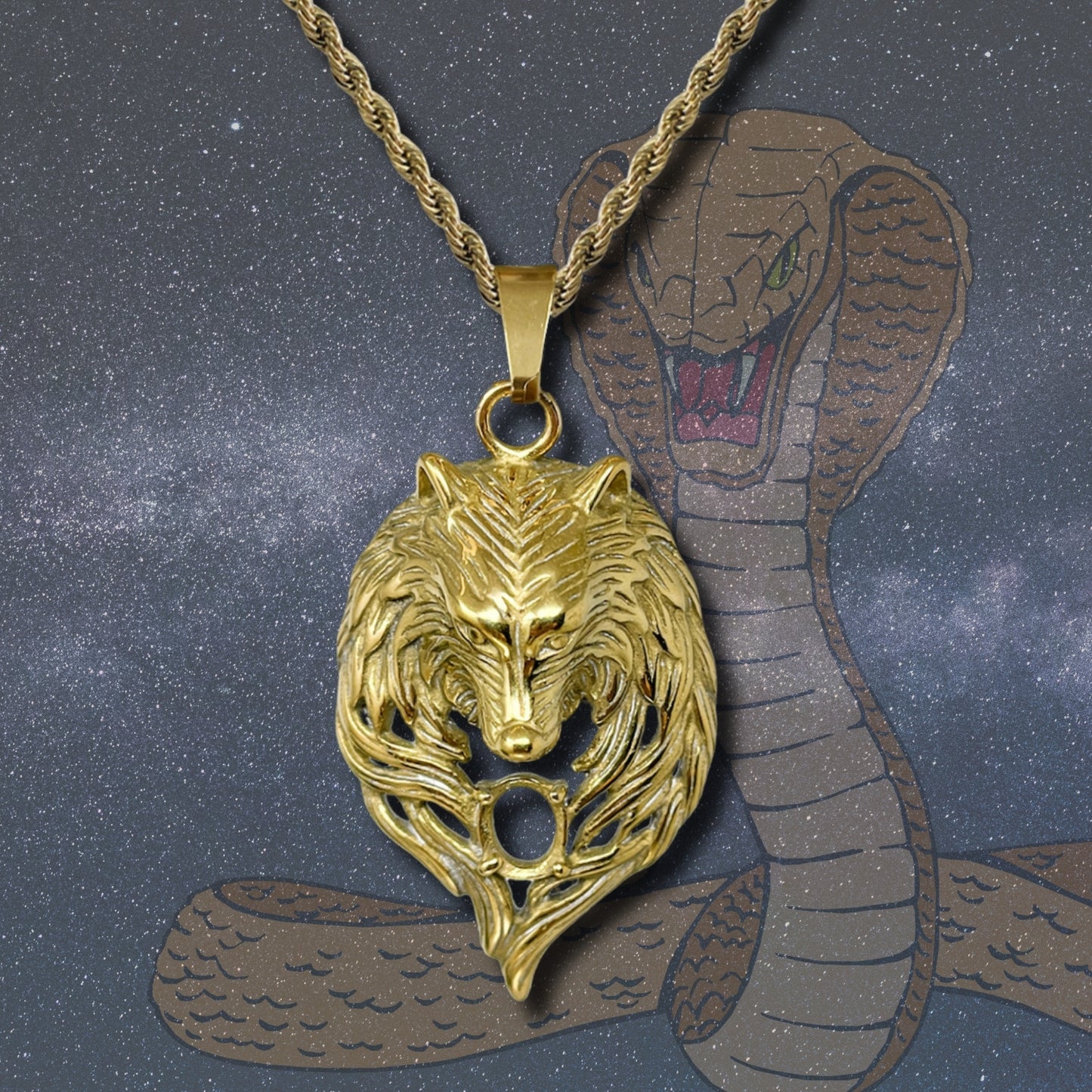 ๐ฅ Collar para Hombre en Acero Inoxidable Color Dorado ๐ Estilo Urbano Hip Hop ๐ Cadena de 60 cm para Look Moderno y Atrevido