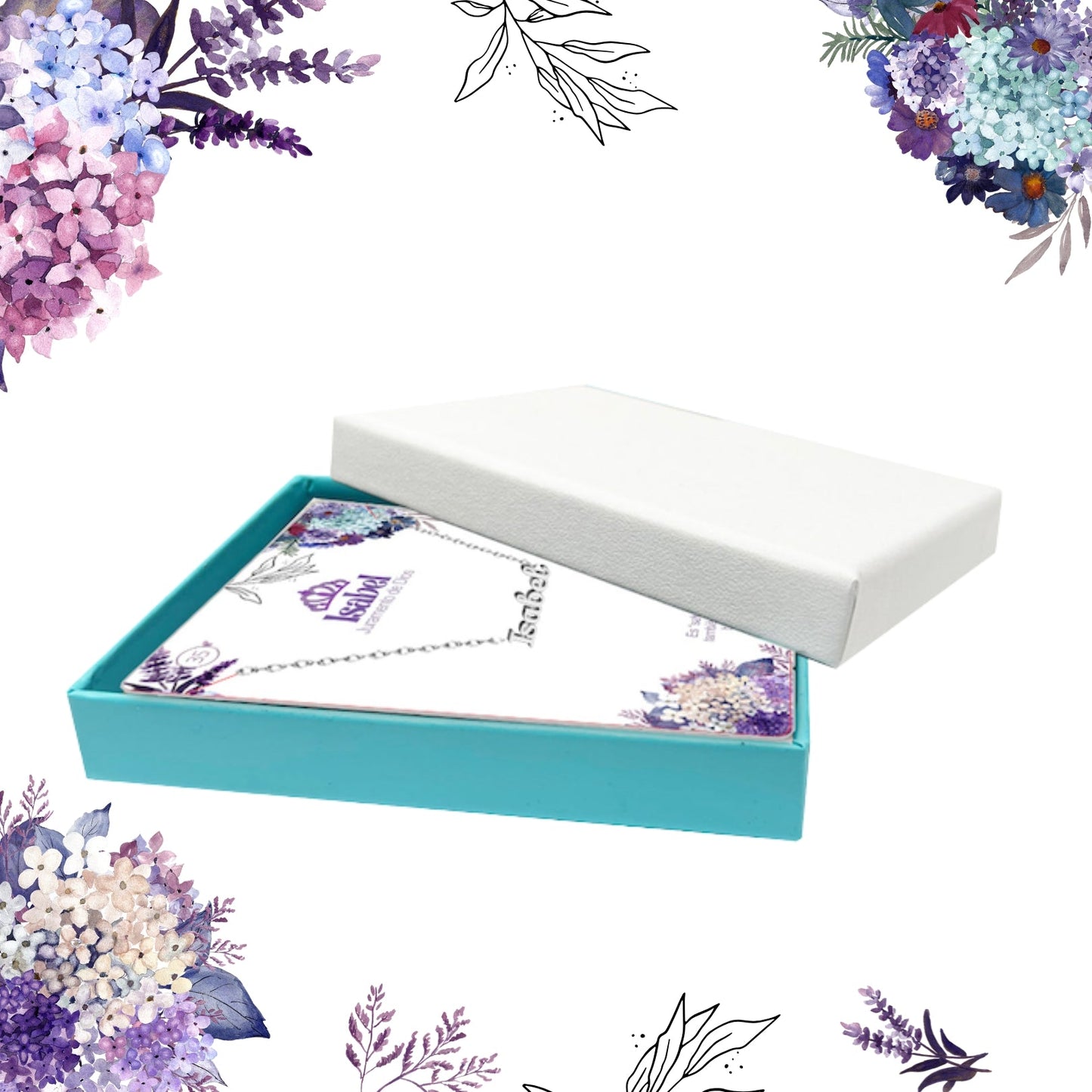 Collar Nombre Isabel Acero color Plateado