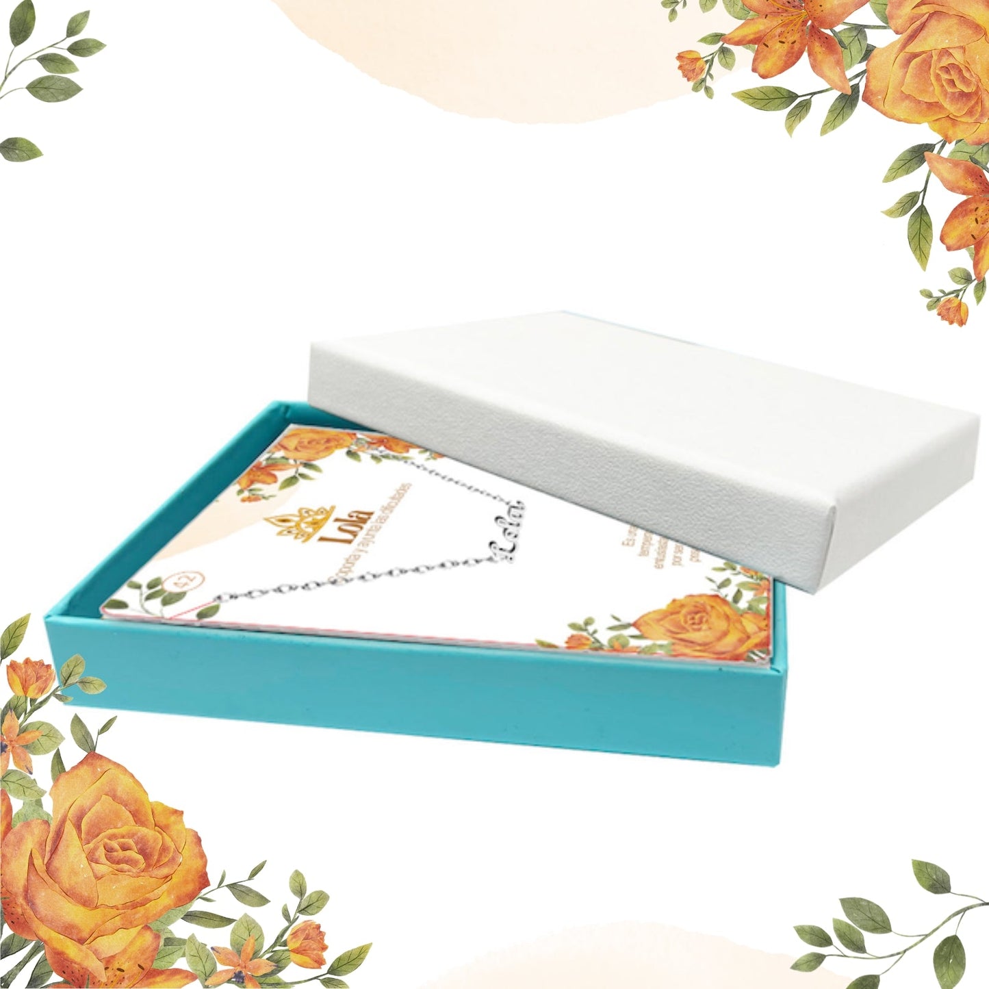 Collar Nombre Lola Acero color Plateado