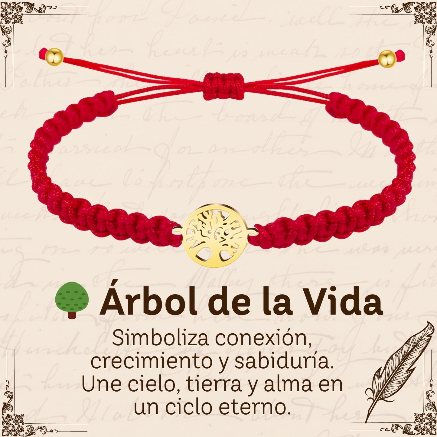 Pulsera Hilo Destino Roja Hecho a Mano 🧵 con Amuleto de Suerte y Protección 🍀 en Acero Inoxidable 💎