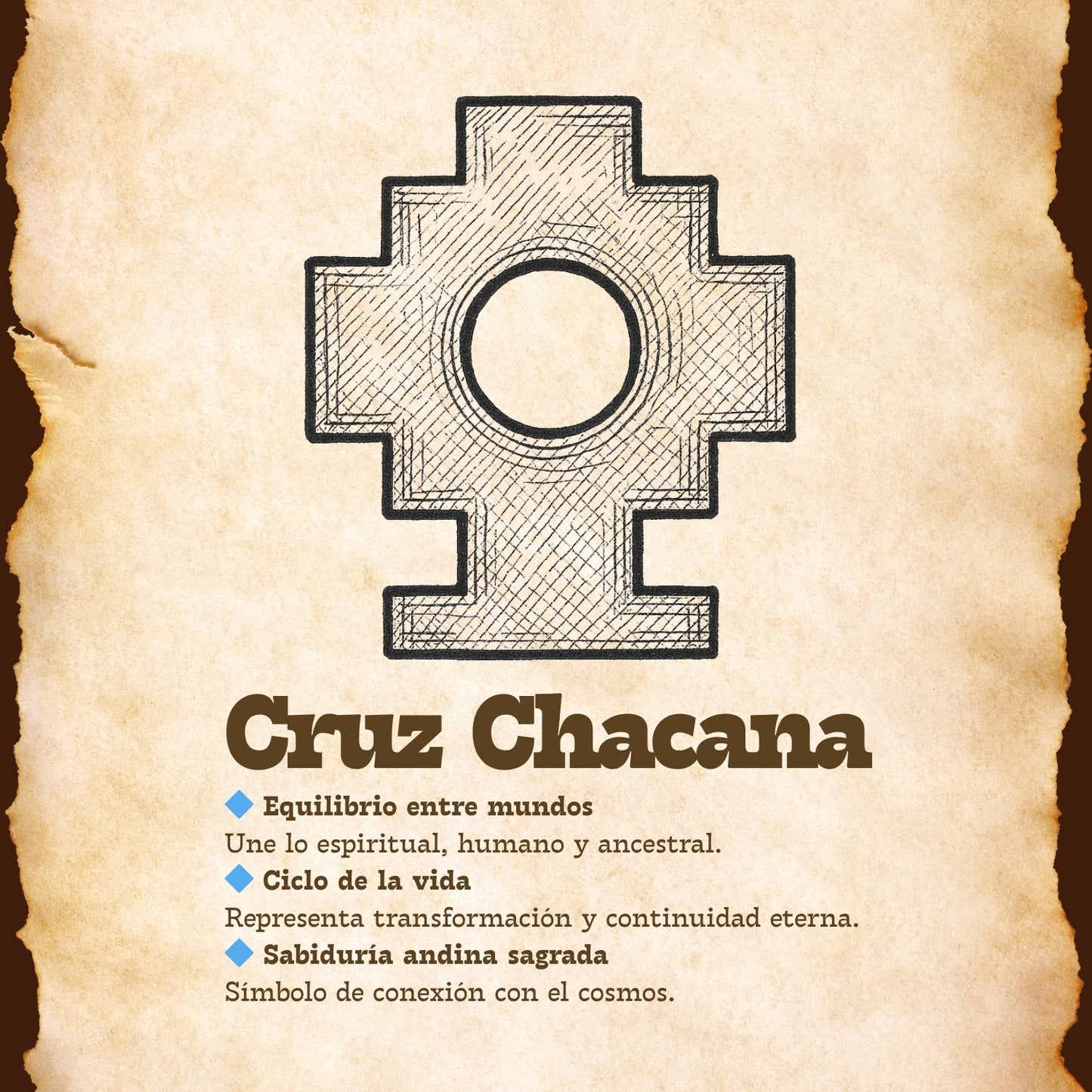 Pulsera 7 Nudos con Cruz Chacana color Dorado