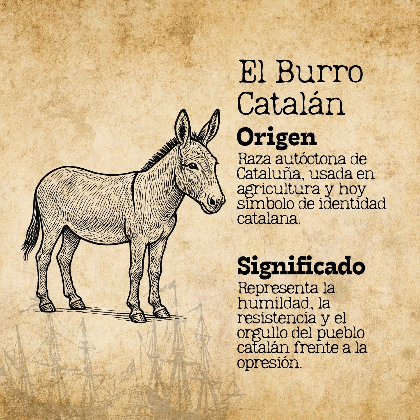 Colgante El Burro Catalán Acero Dorado
