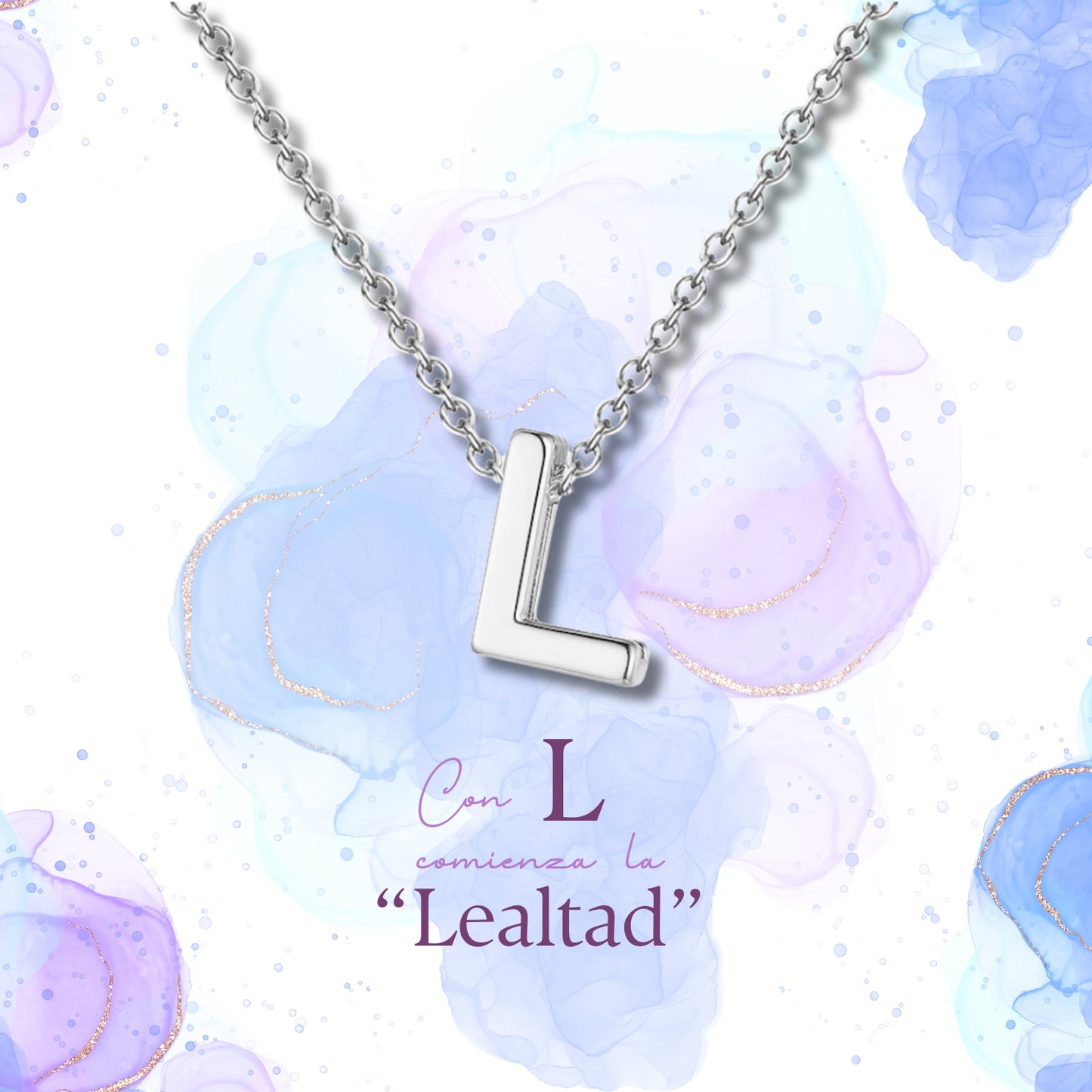 ✨Collar Letra Inicial en Acero Inoxidable para Mujer 💖 Con Tarjeta Diseñada y Significado del Nombre 📜 Incluye Caja de Regalo 🎁 ¡Y una Pulsera 7 Nudos de Regalo para la Suerte! 🍀