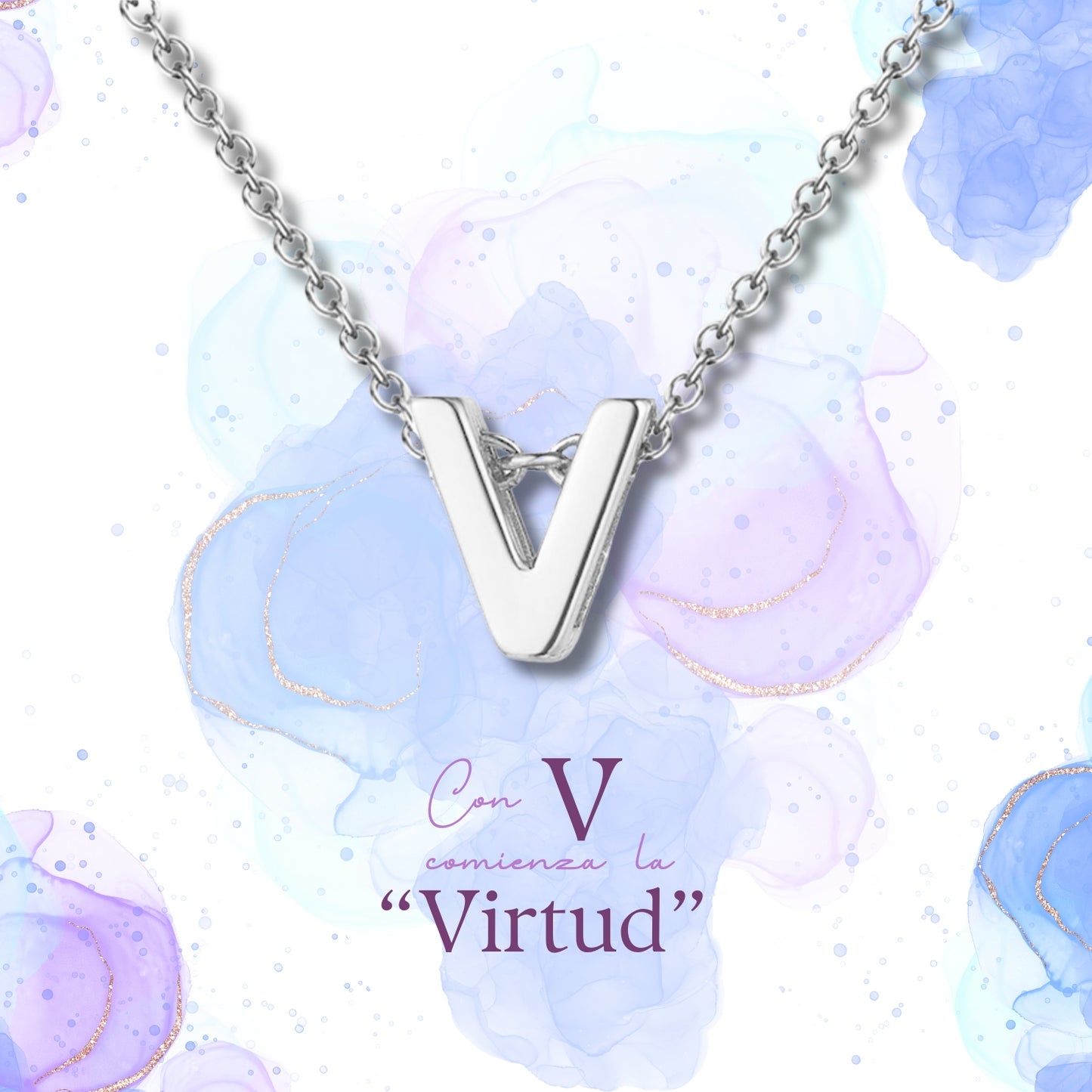 ✨Collar Letra Inicial en Acero Inoxidable para Mujer 💖 Con Tarjeta Diseñada y Significado del Nombre 📜 Incluye Caja de Regalo 🎁 ¡Y una Pulsera 7 Nudos de Regalo para la Suerte! 🍀