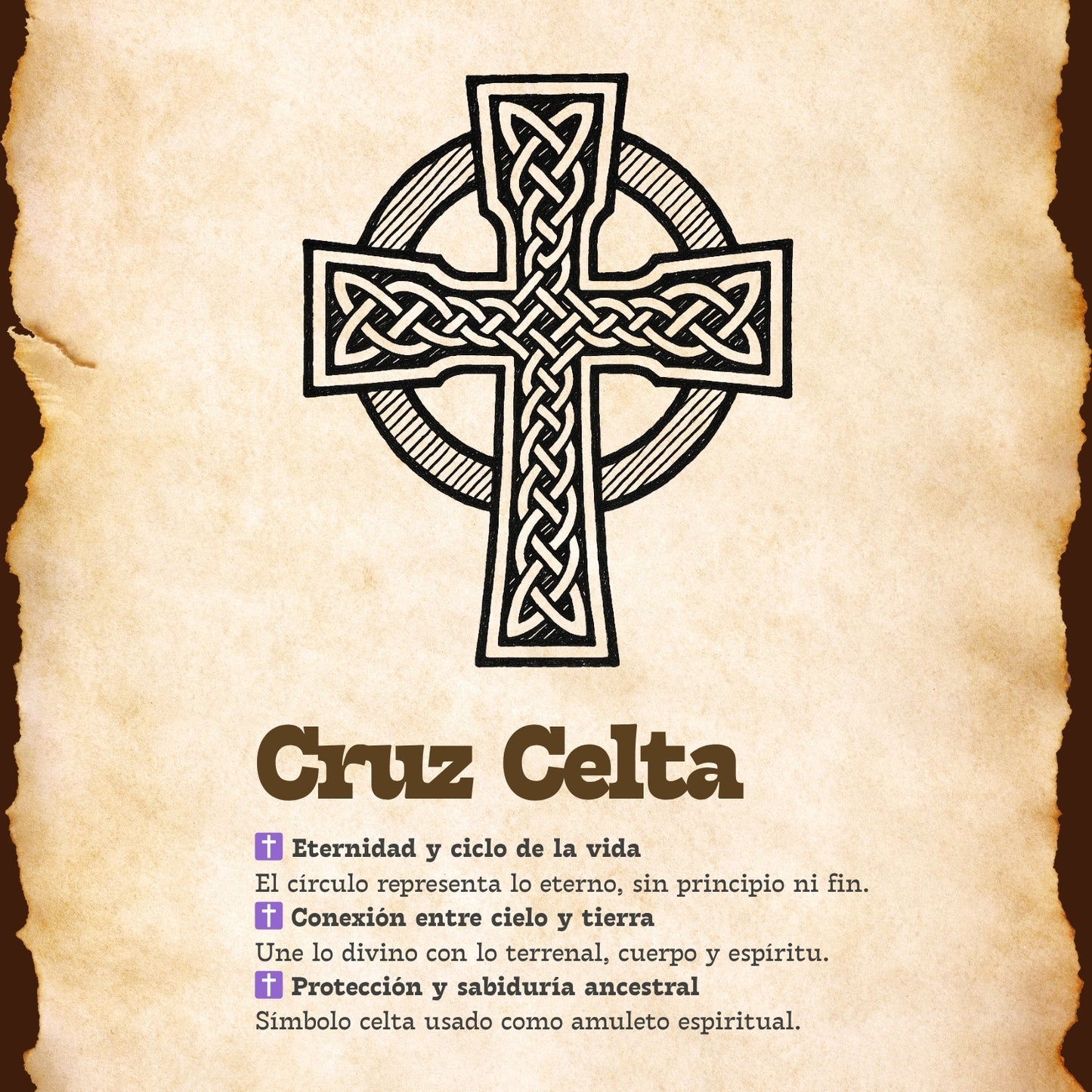 Pulsera 7 Nudos con Cruz Celta color Dorado