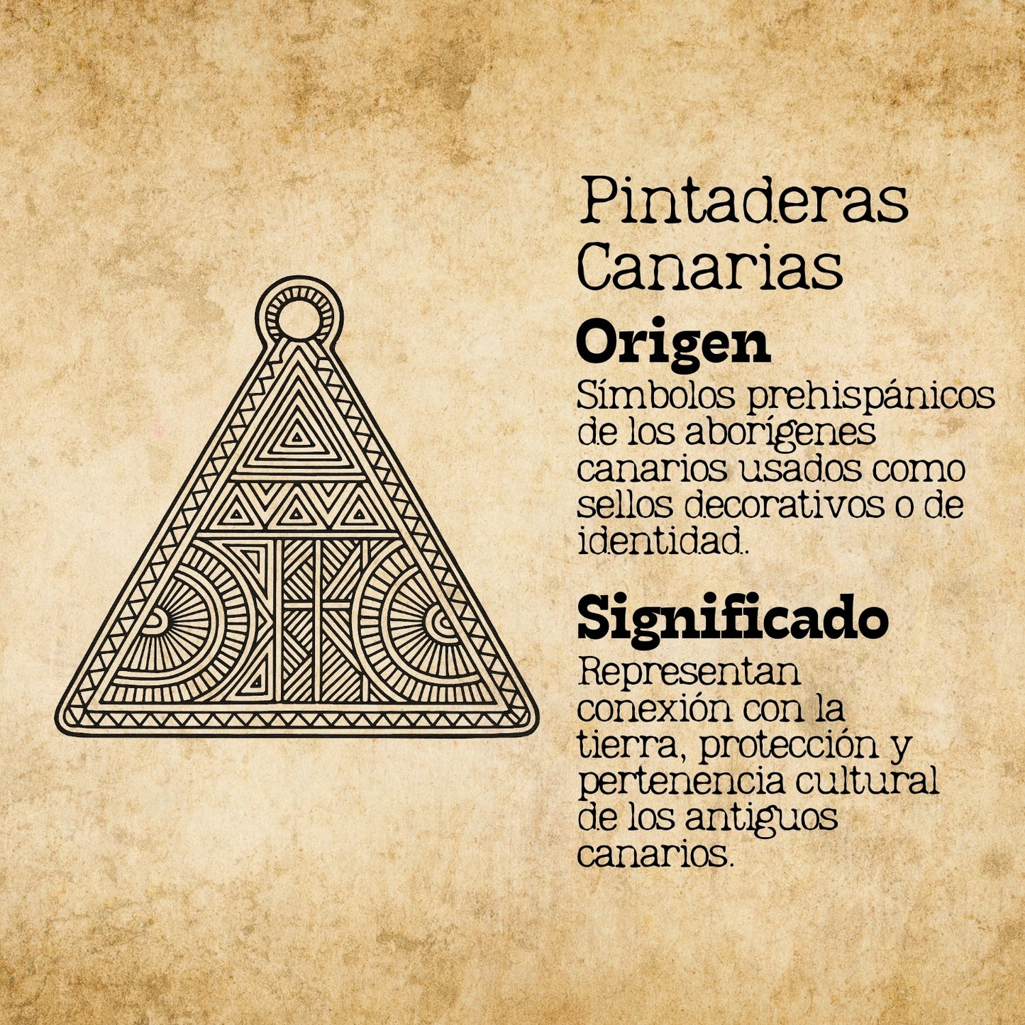 Colgante Pintadera Canarias Acero Plateado con Cordon Hilo encerado
