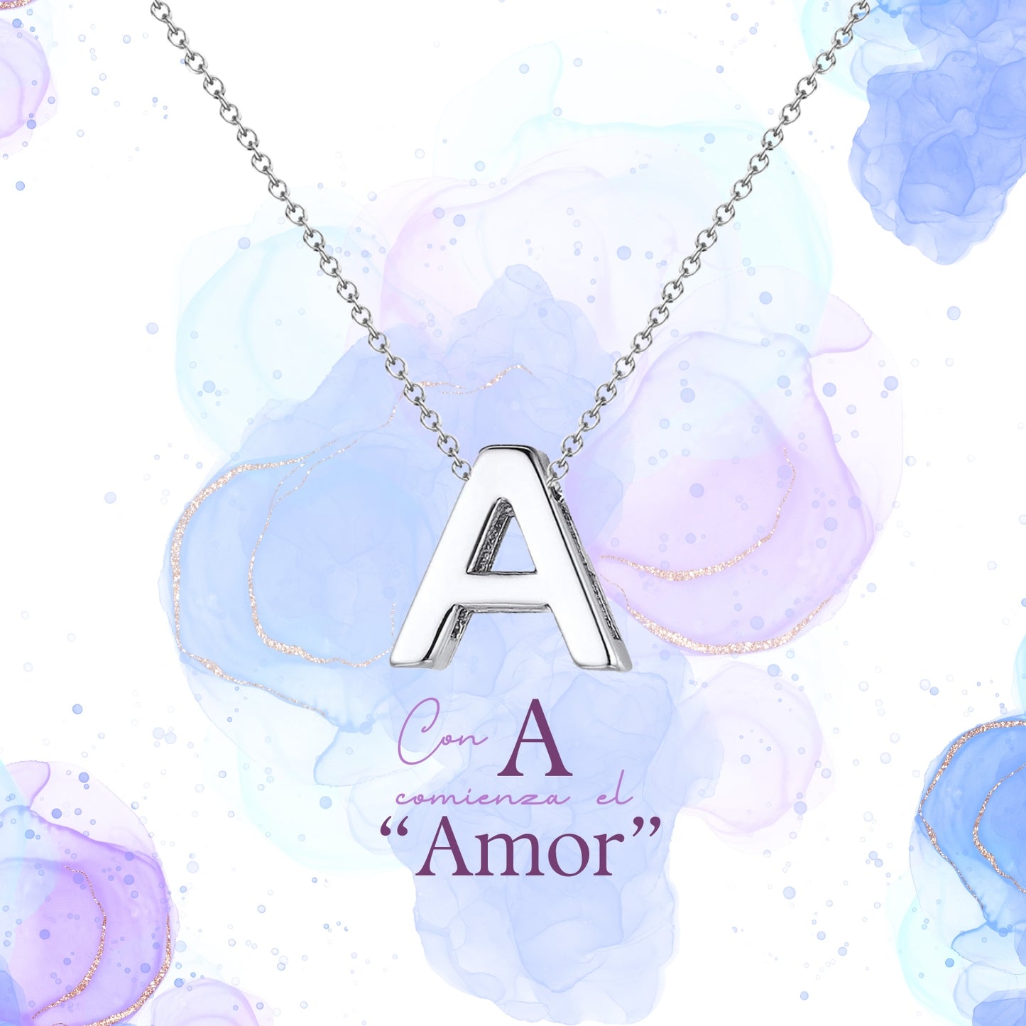 ✨Collar Letra Inicial en Acero Inoxidable para Mujer 💖 Con Tarjeta Diseñada y Significado del Nombre 📜 Incluye Caja de Regalo 🎁 ¡Y una Pulsera 7 Nudos de Regalo para la Suerte! 🍀