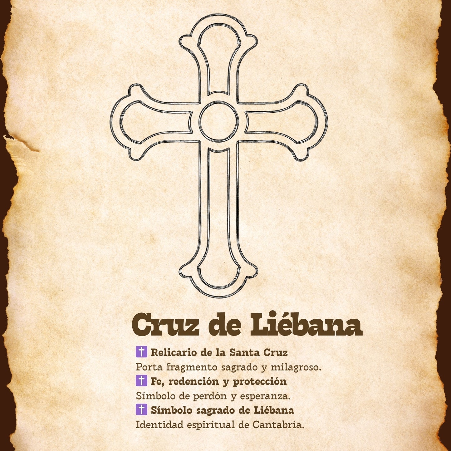 Colgante Cruz de Liébana Acero Plateado