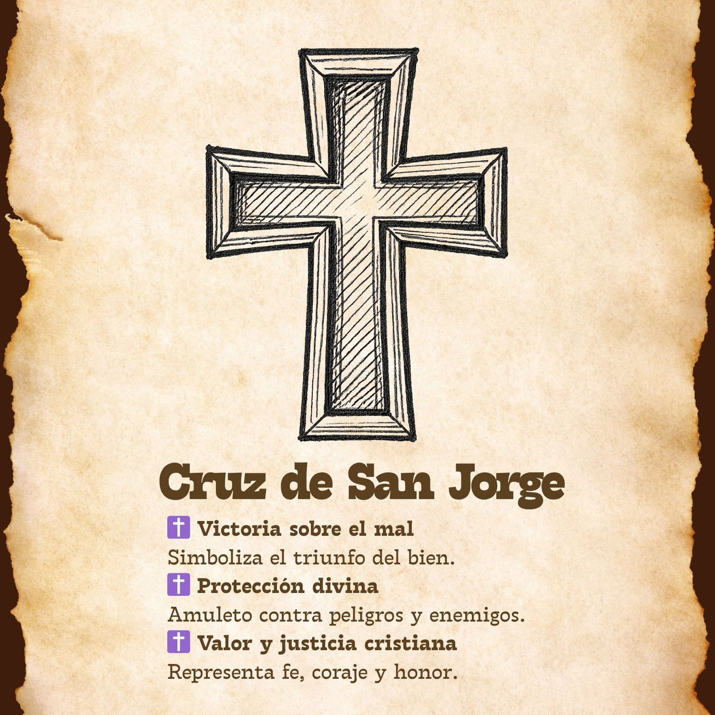 Cruz de san jorgePulsera Hilo encerado con Acero Plateado