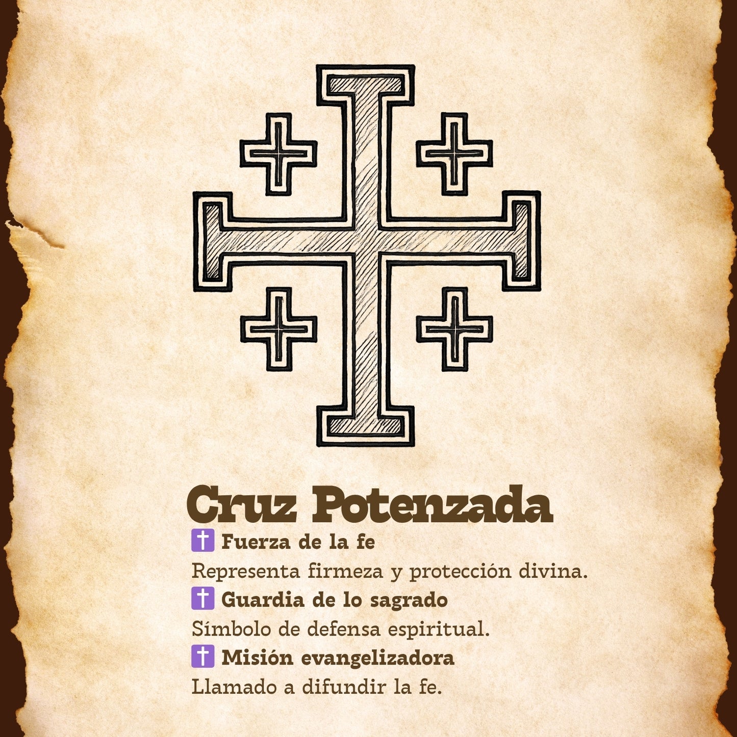 Pulsera 7 Nudos con Cruz Potenzada color Plateado