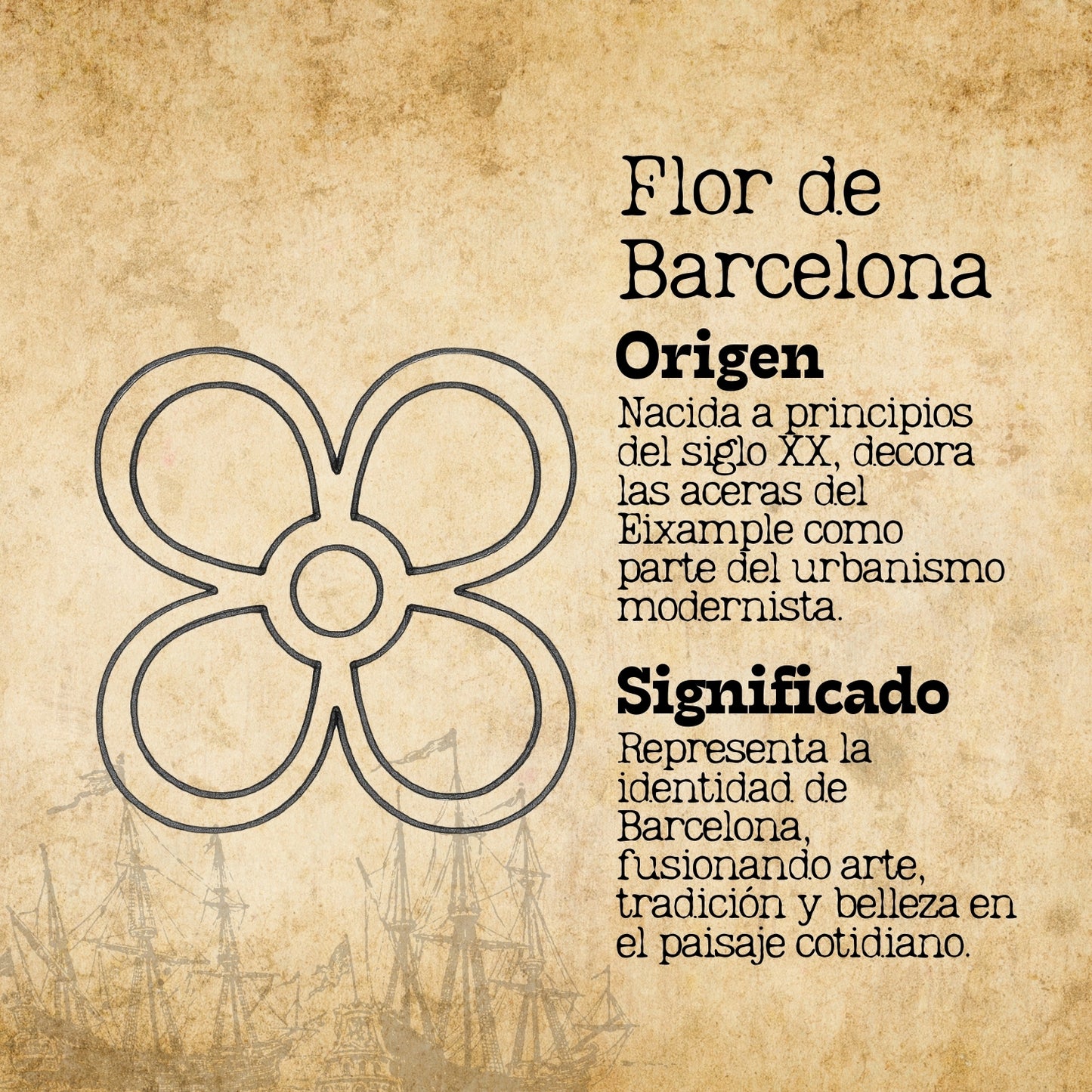 Pulsera 7 nudos con Flor Barcelona Acero Dorado
