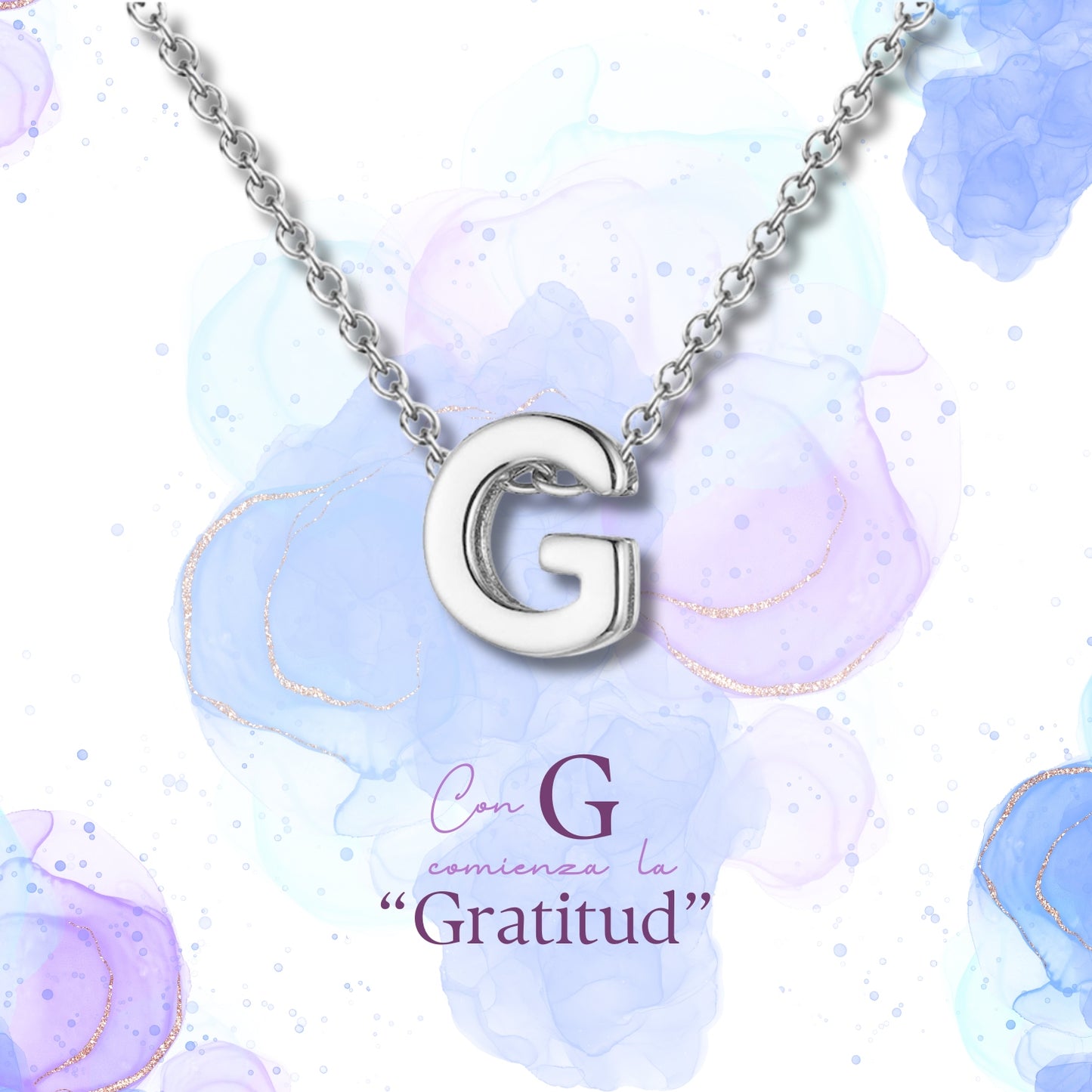 ✨Collar Letra Inicial en Acero Inoxidable para Mujer 💖 Con Tarjeta Diseñada y Significado del Nombre 📜 Incluye Caja de Regalo 🎁 ¡Y una Pulsera 7 Nudos de Regalo para la Suerte! 🍀