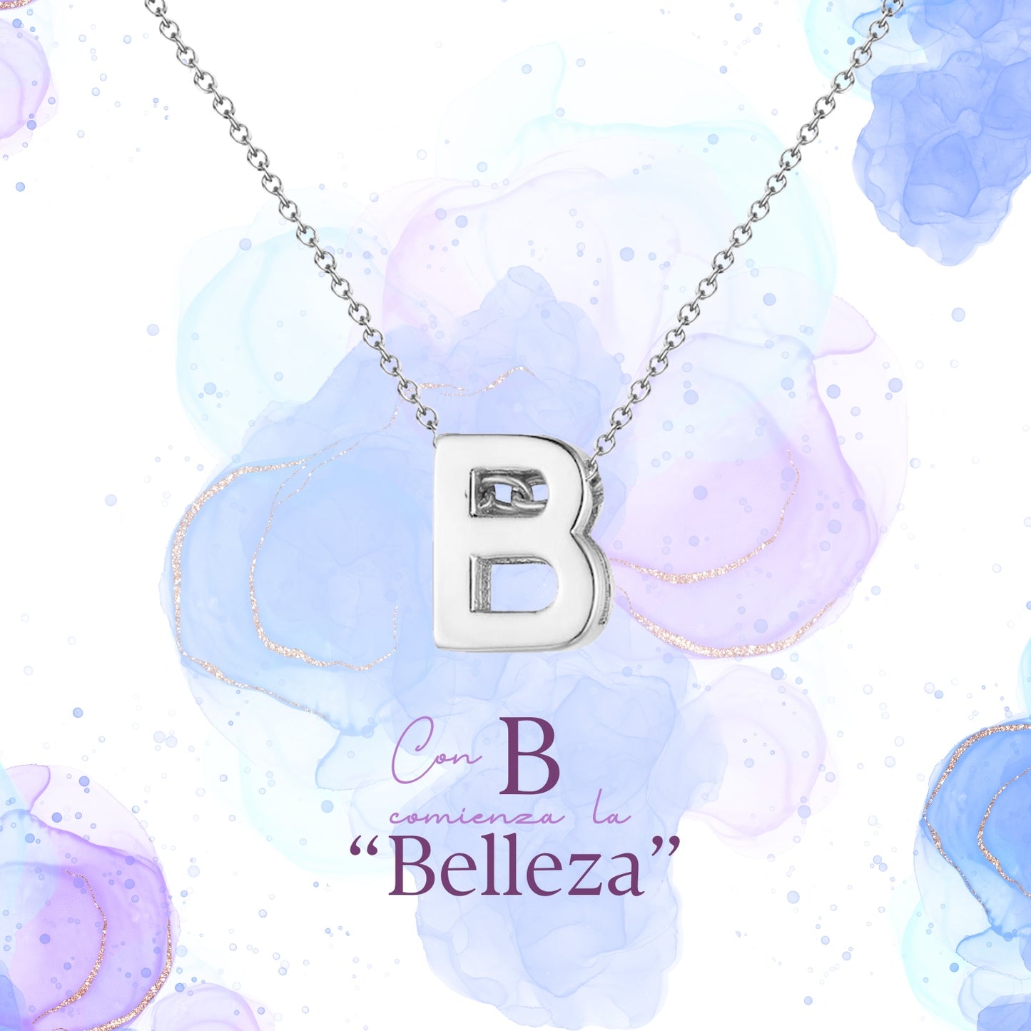✨Collar Letra Inicial en Acero Inoxidable para Mujer 💖 Con Tarjeta Diseñada y Significado del Nombre 📜 Incluye Caja de Regalo 🎁 ¡Y una Pulsera 7 Nudos de Regalo para la Suerte! 🍀