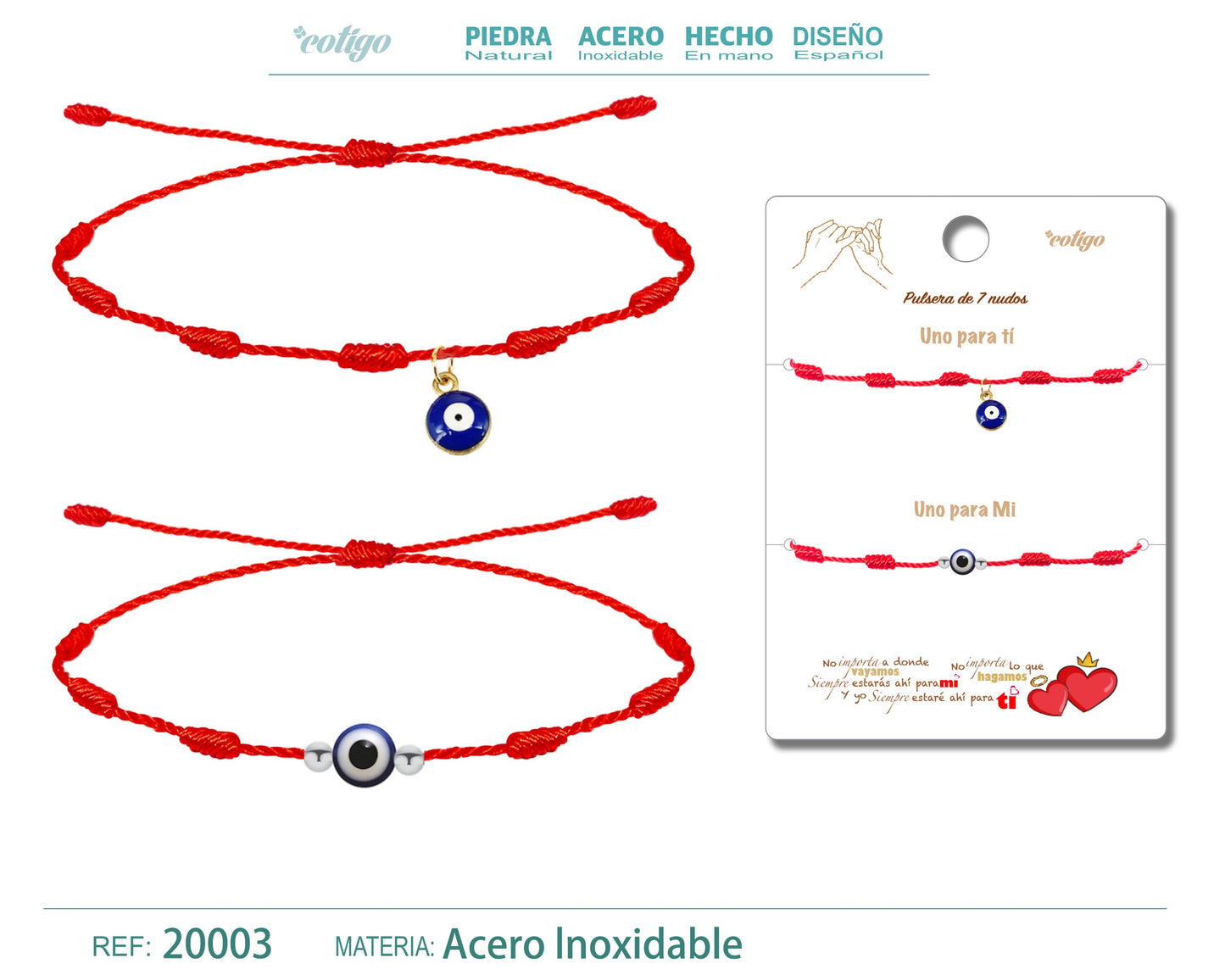 pulsera de 7 nudos