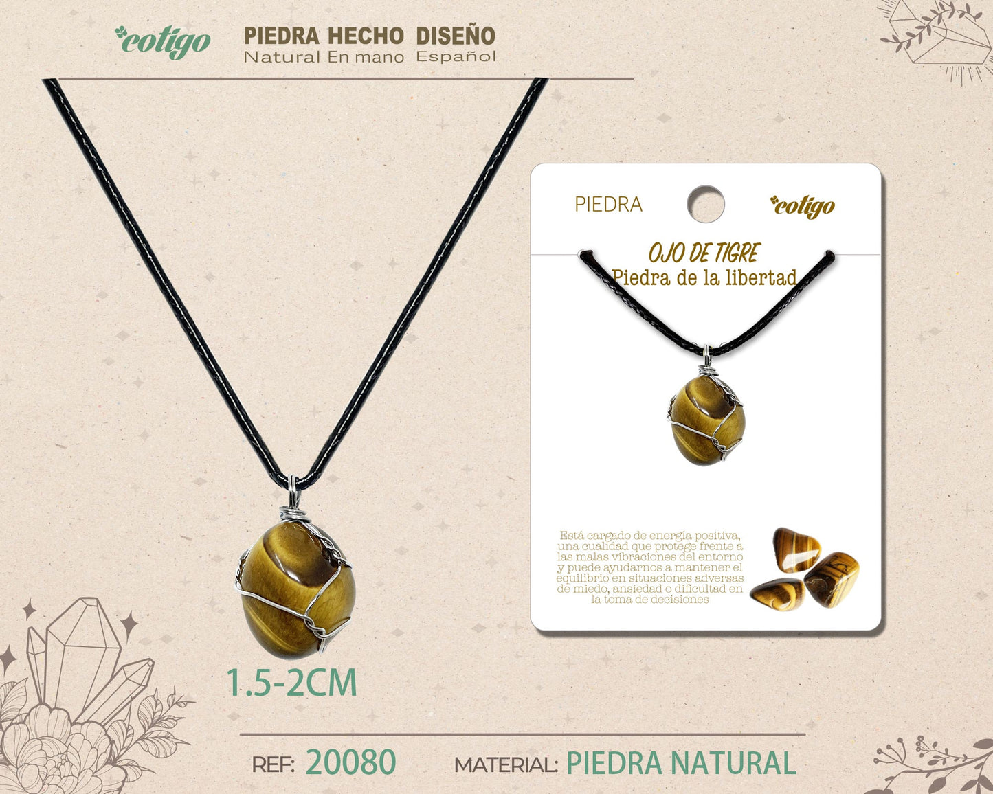 Colgante piedra natural- Ojo turco
