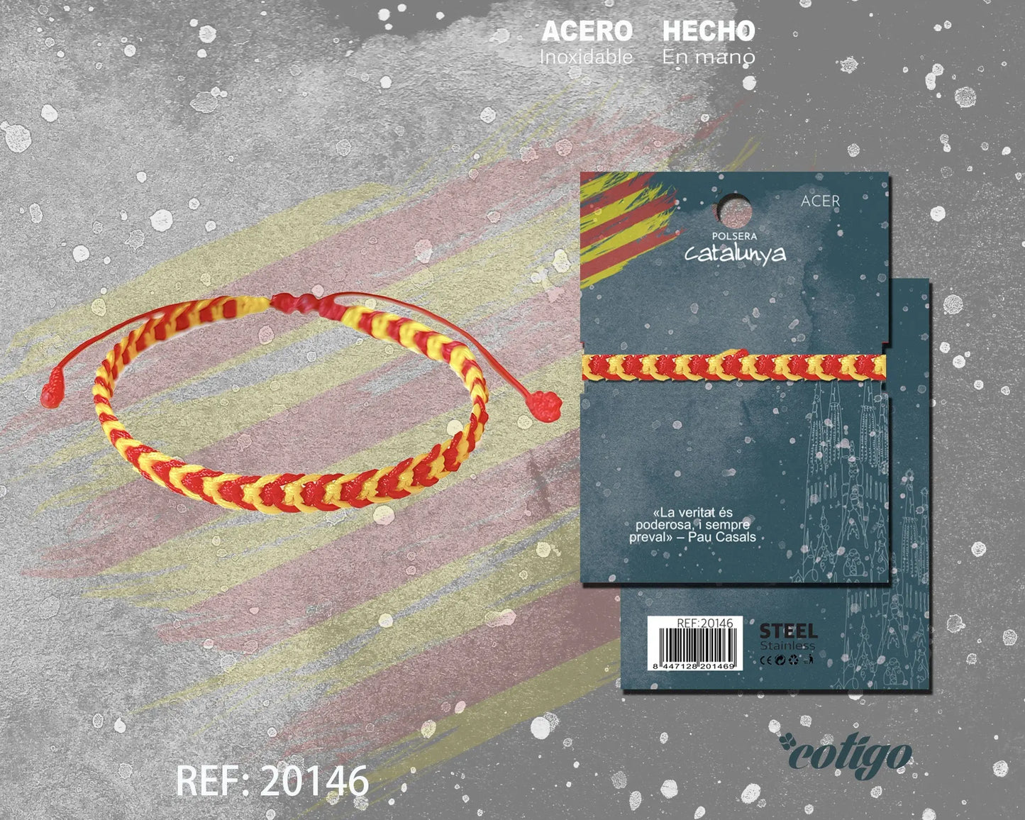 Pulsera Trenzado de Bandera Cataluña - cotigo