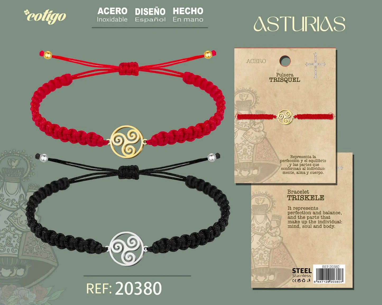 Pulsera Hilo destino con Trisquel Acero P YD - cotigo
