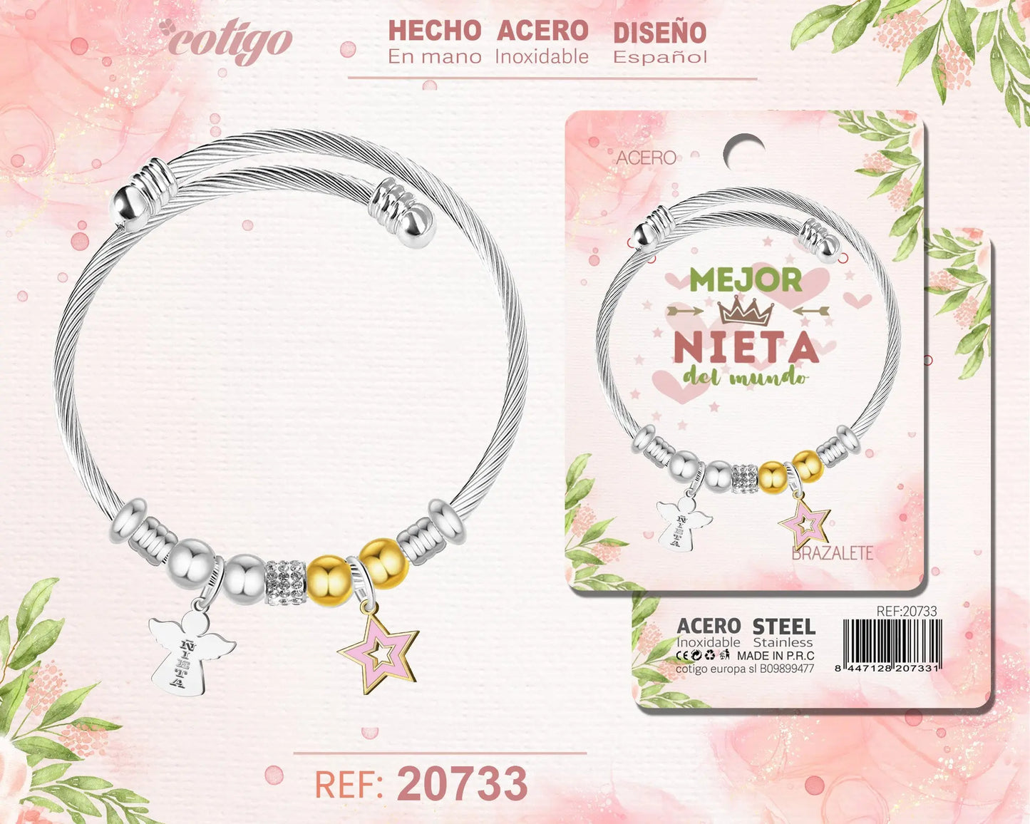 Brazalete Acero para Nieta - cotigo